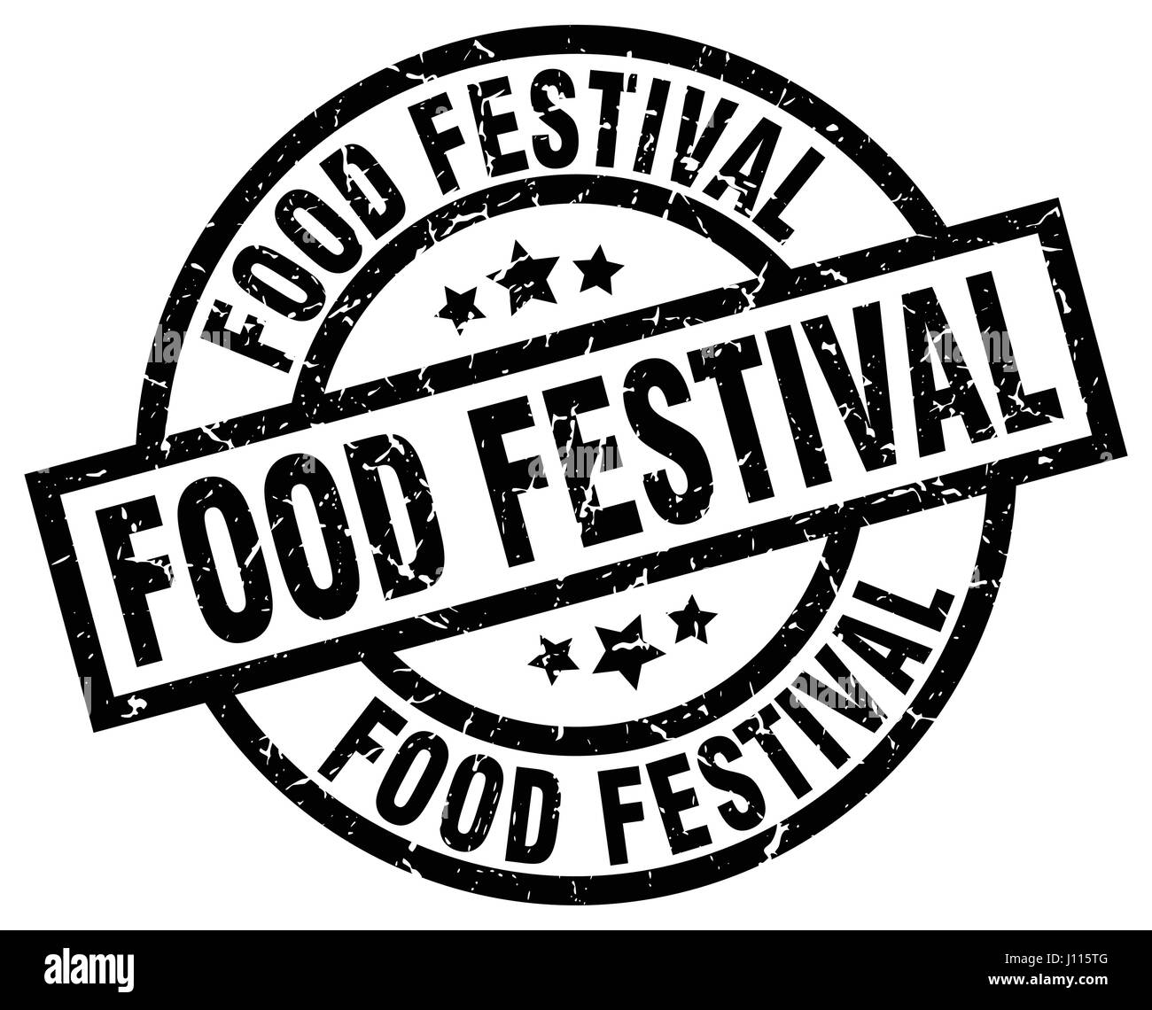 food festival round grunge black stamp Stock Vector Image & Art - Alamy