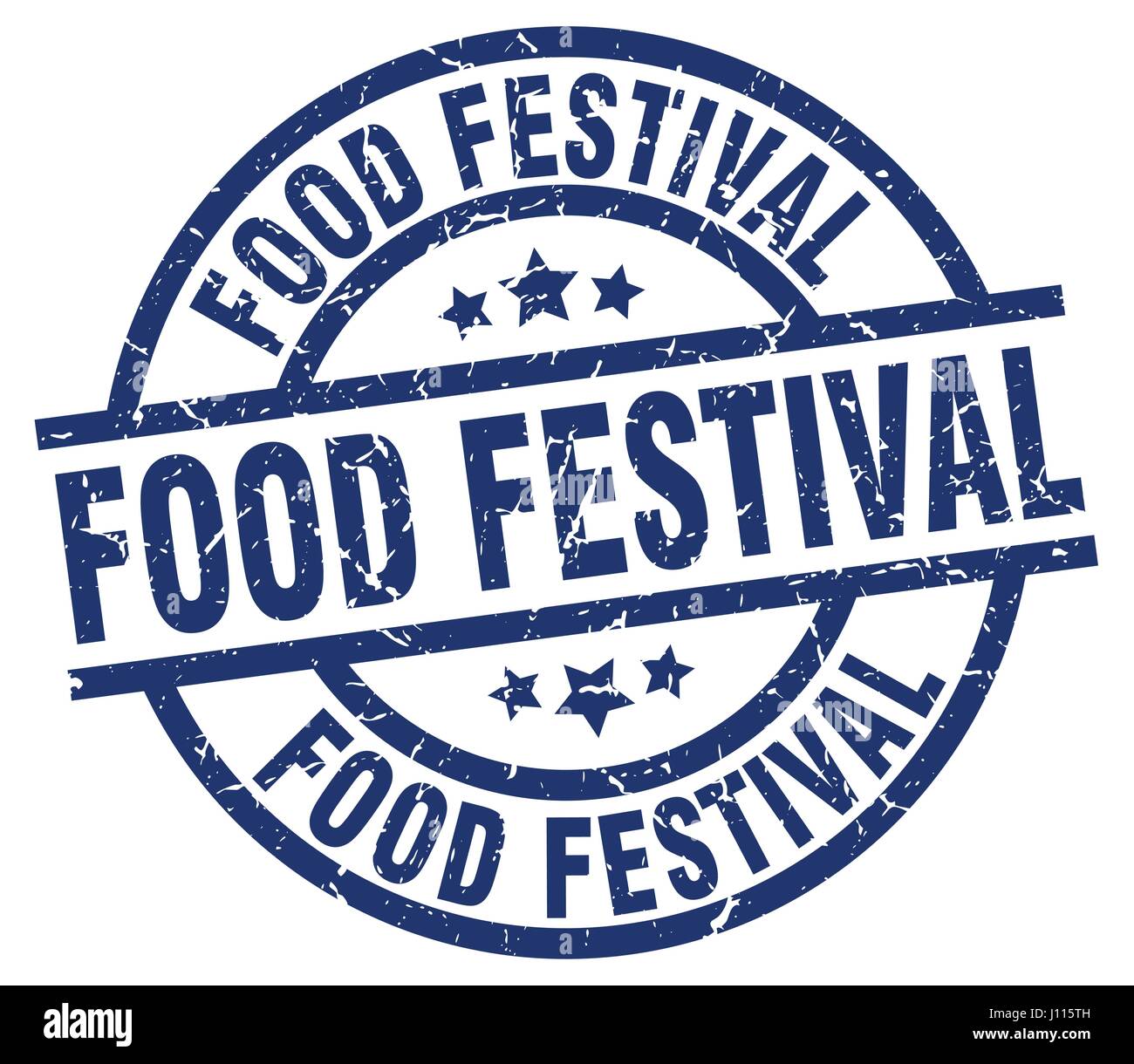 food festival blue round grunge stamp Stock Vector Image & Art - Alamy