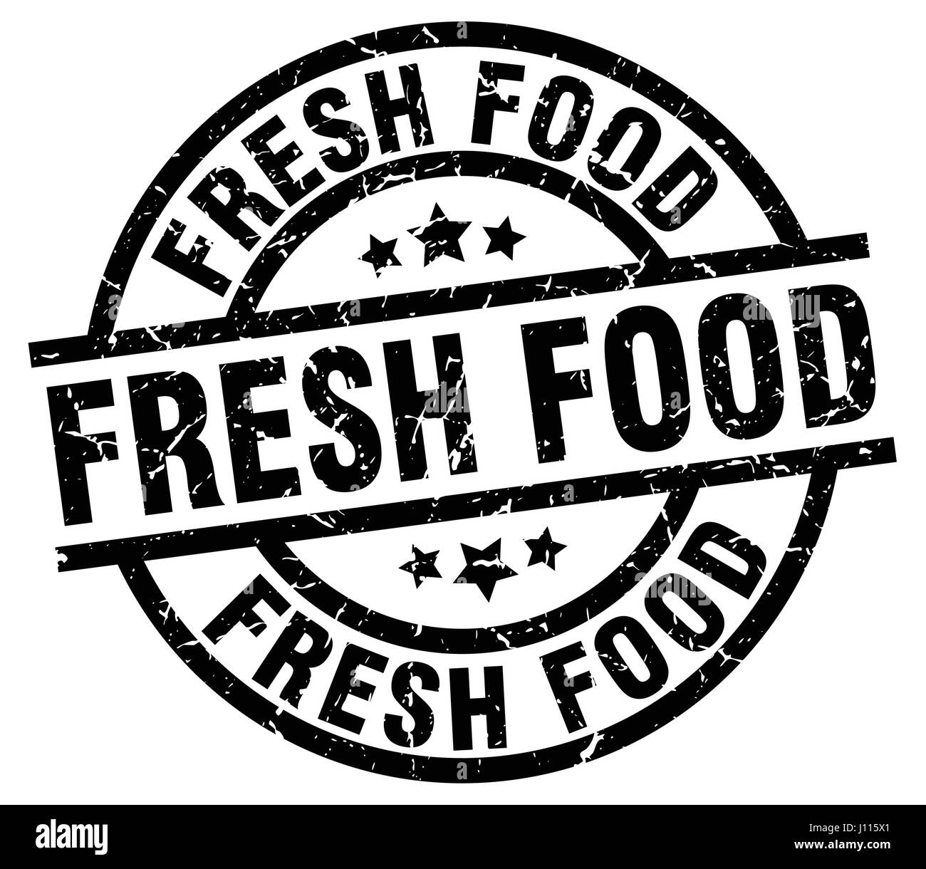 fresh food round grunge black stamp Stock Vector Image & Art - Alamy