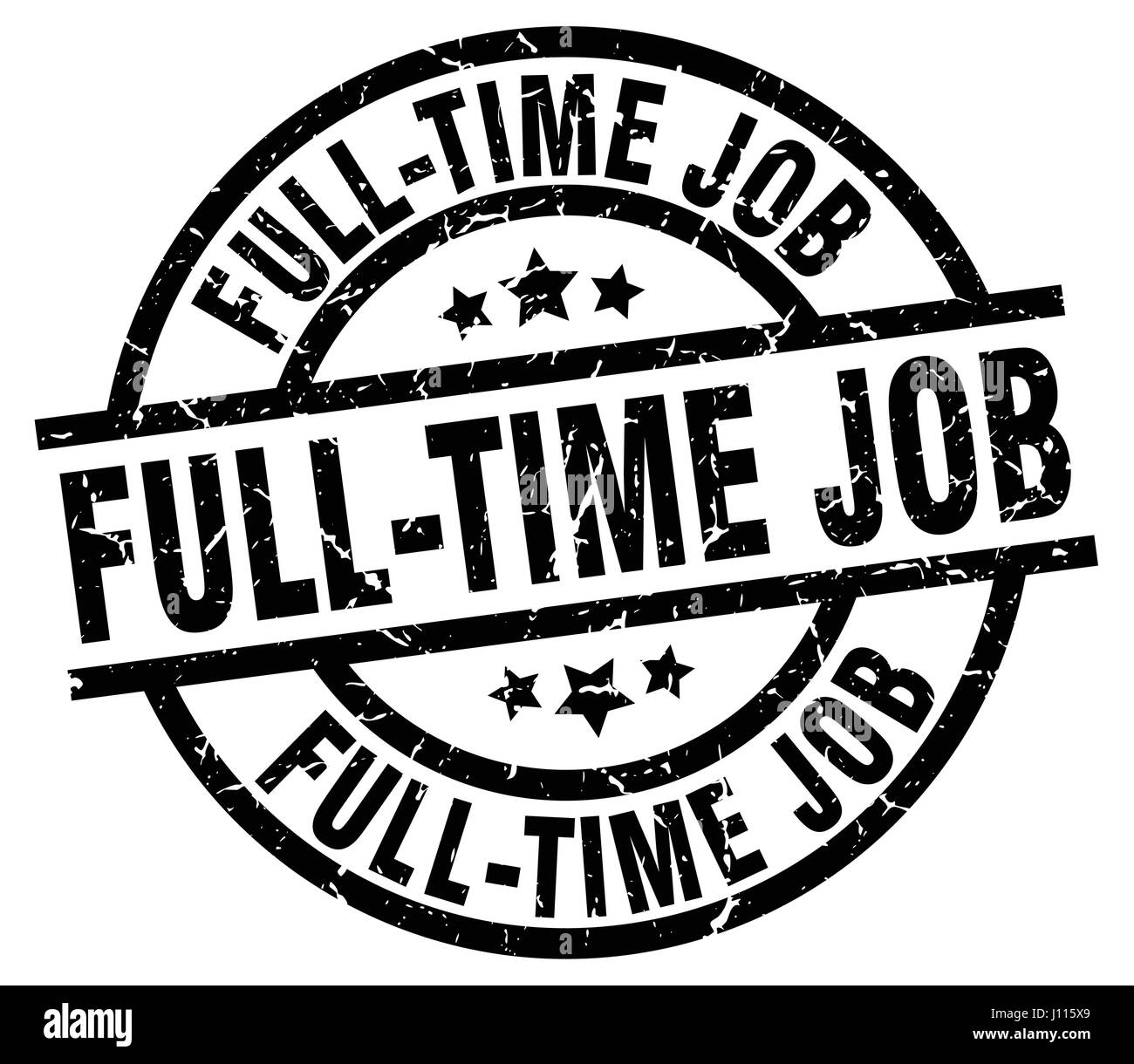 Sticker Full Time full-time job round grunge black stamp Stock Vector Image & Art - Alamy