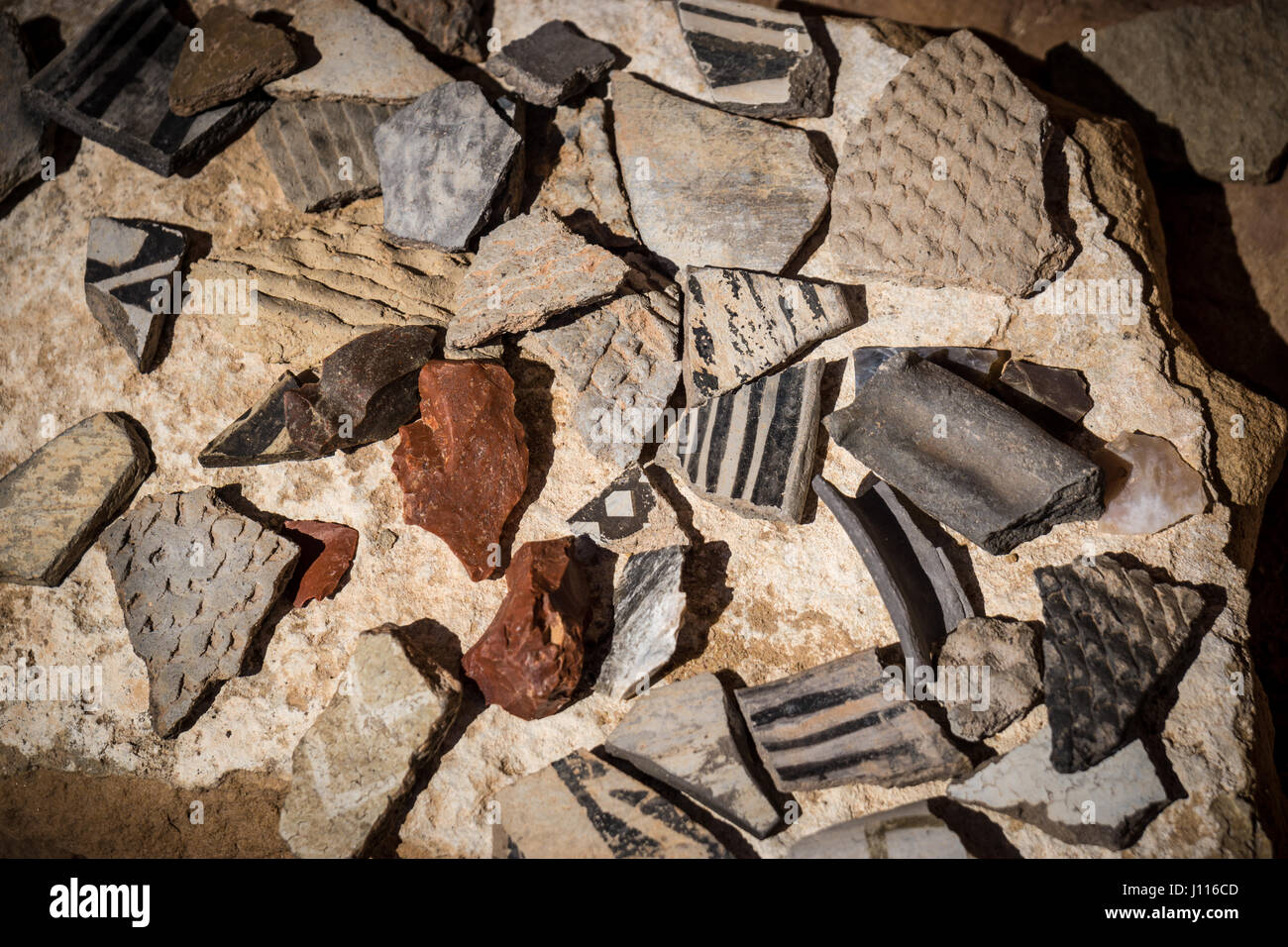 Native American Indian pottery shards, Salt Creek, Canyonlands National