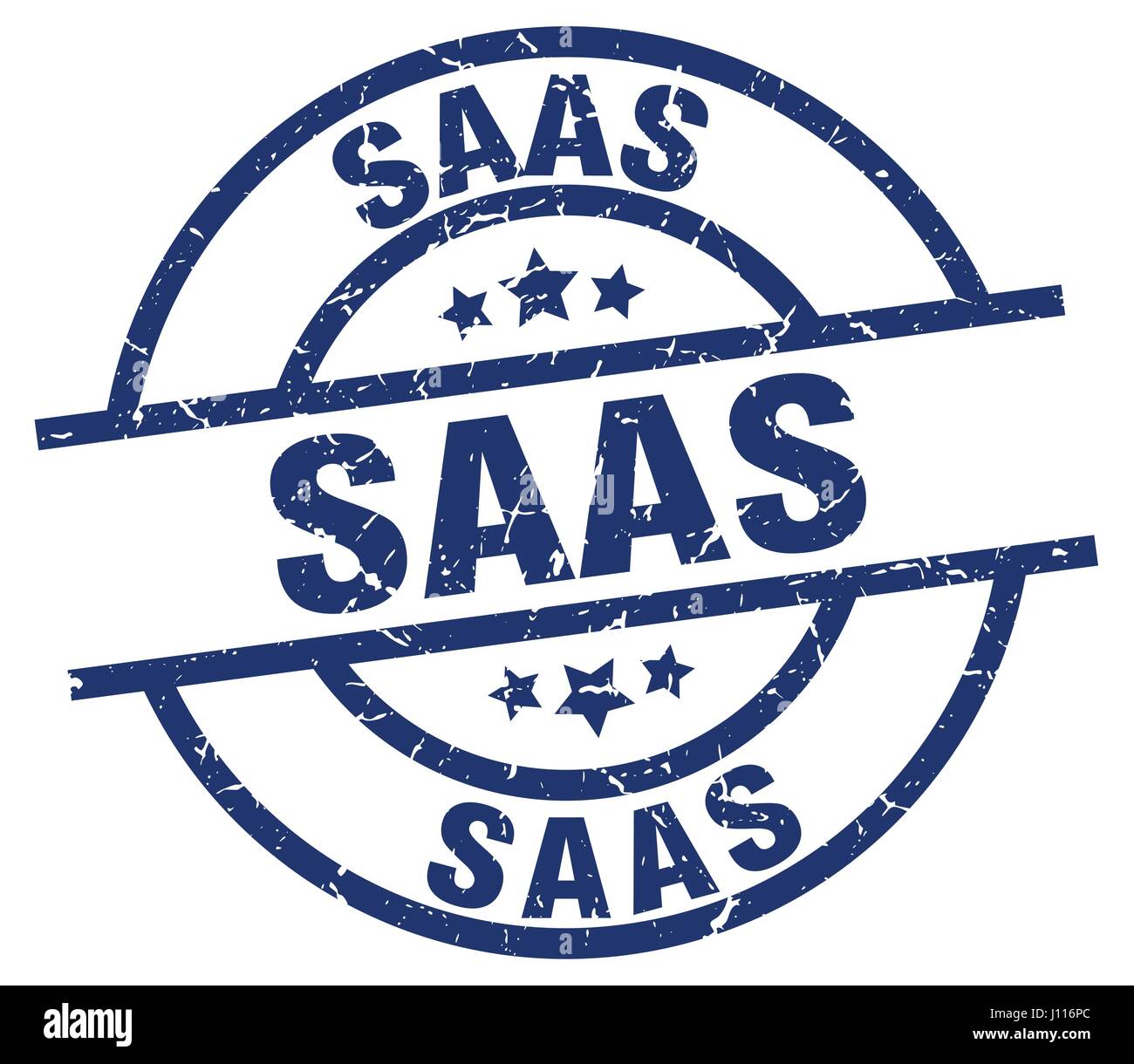 saas blue round grunge stamp Stock Vector Image & Art - Alamy