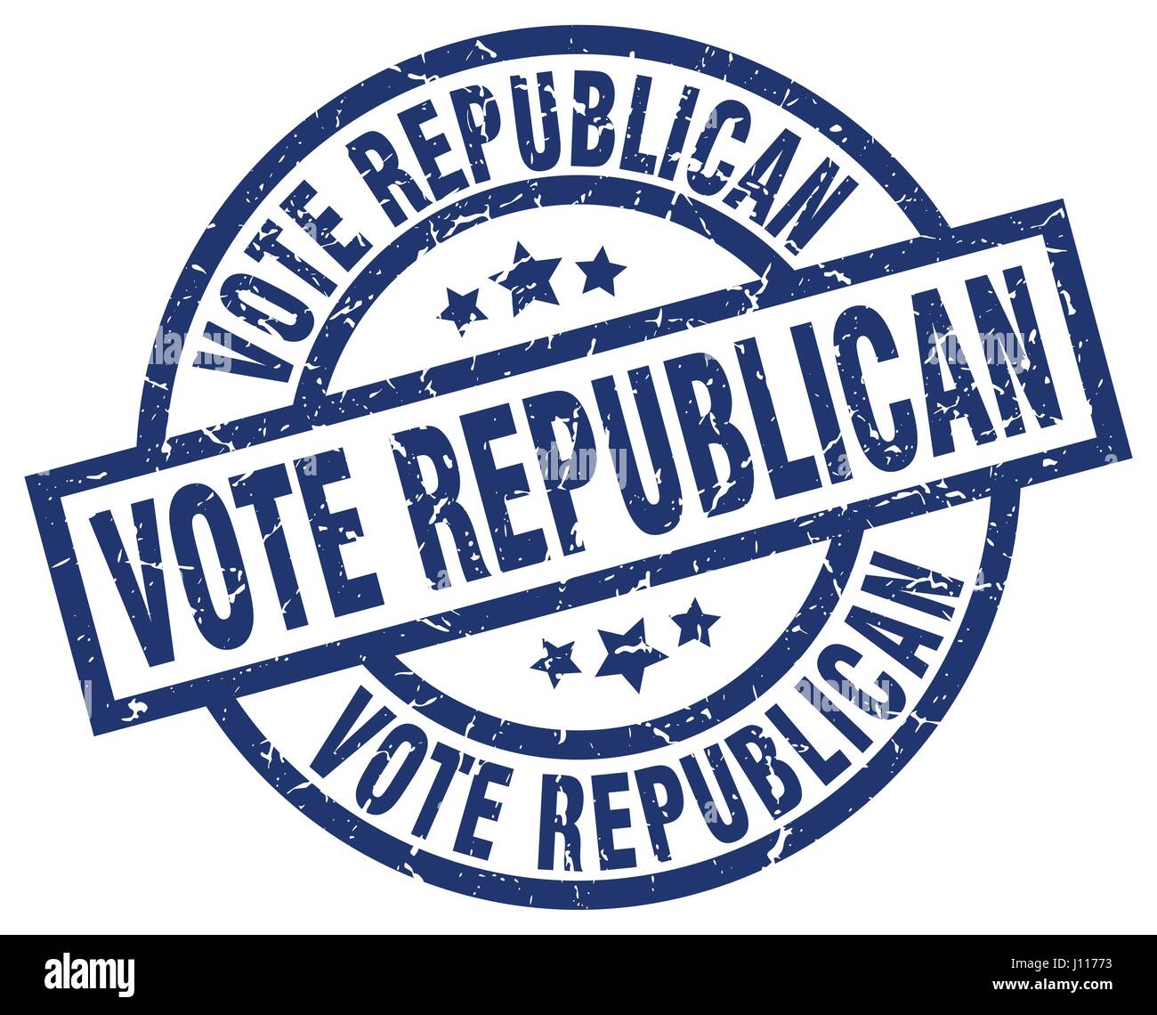 vote republican blue round grunge stamp Stock Vector Image & Art - Alamy