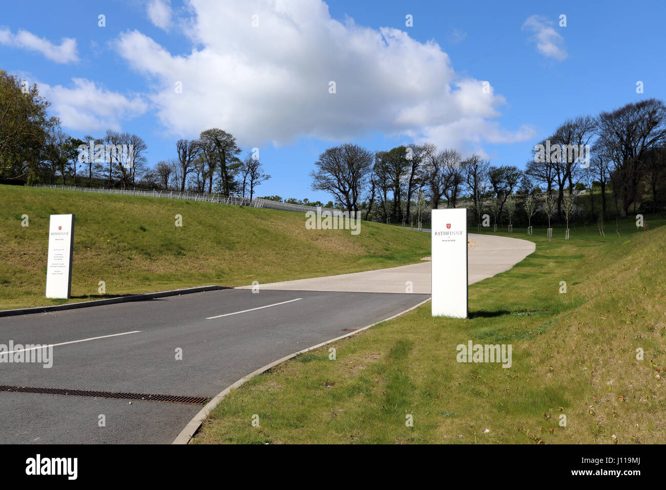 The entrance to the Rathfinny wine estate near Alfriston in East Sussex, England. Stock Photo