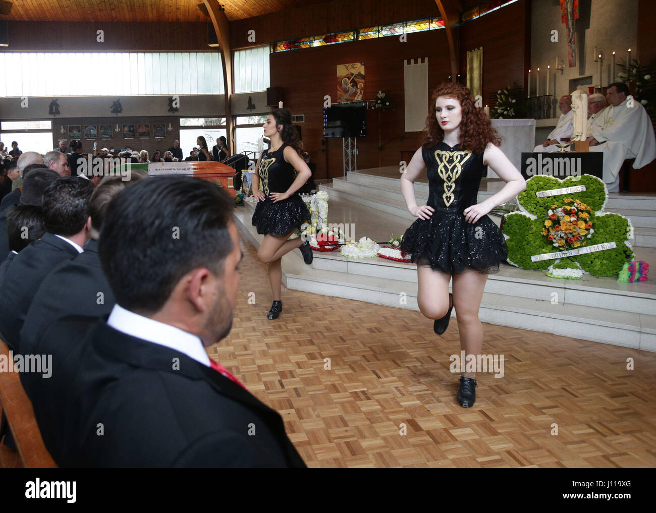 During the funeral of simon doherty hires stock photography and images