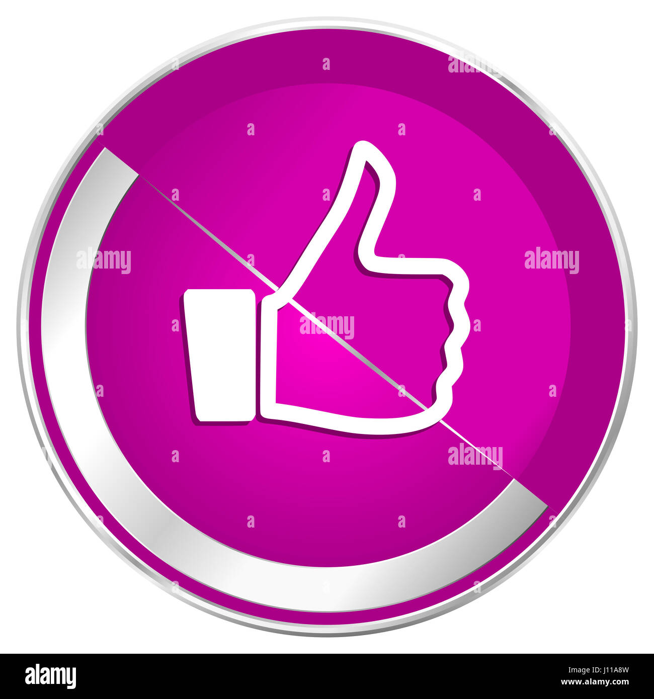 Like web design violet silver metallic border internet icon Stock Photo ...