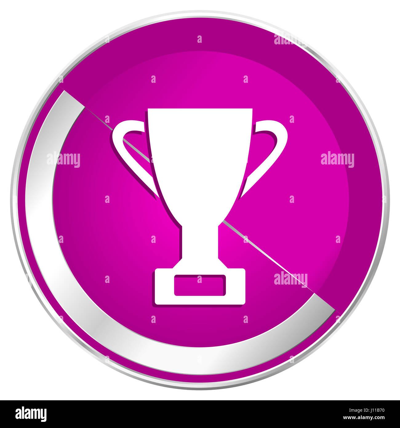 Cup web design violet silver metallic border internet icon Stock Photo ...