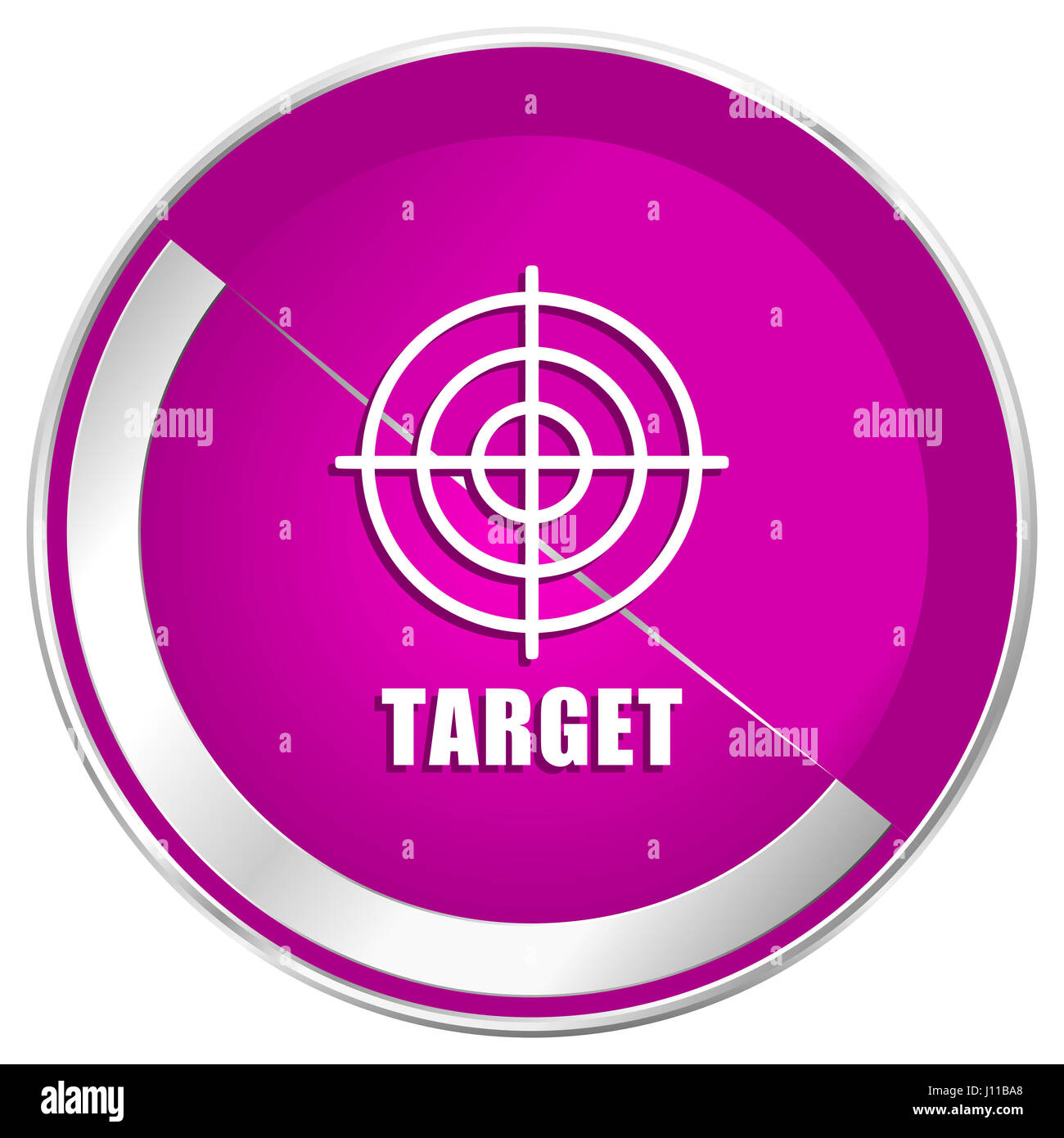 Target web design violet silver metallic border internet icon Stock ...