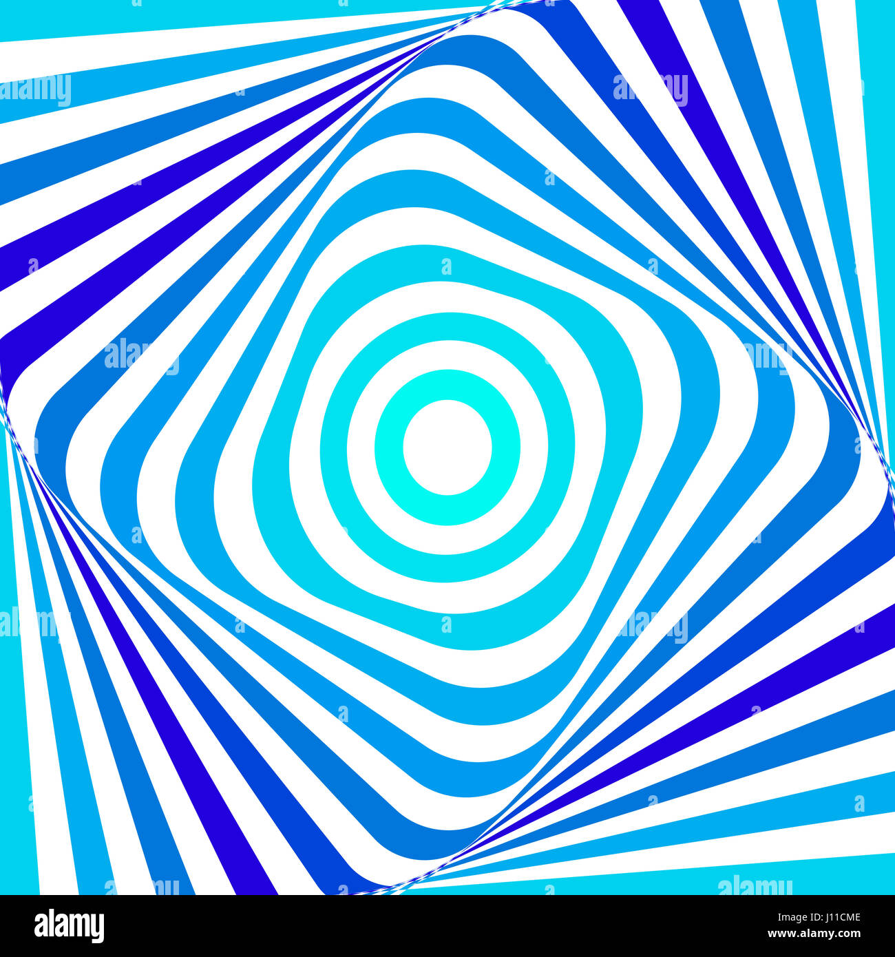 Abstract geometric design with blue stripes on a white background ...