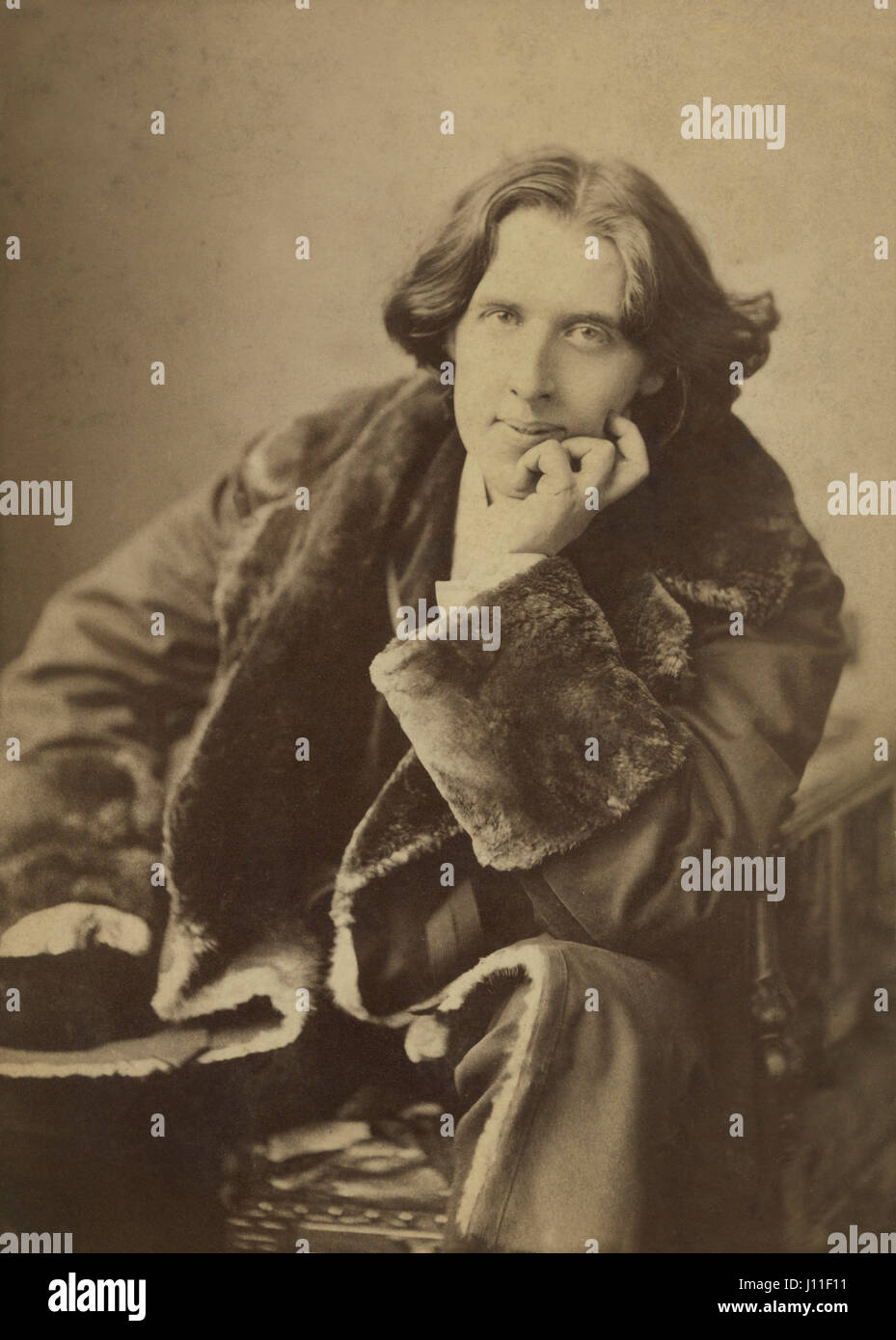 Oscar Wilde (1854-1900), Irish Writer and Poet, Portrait, 1882 Stock Photo