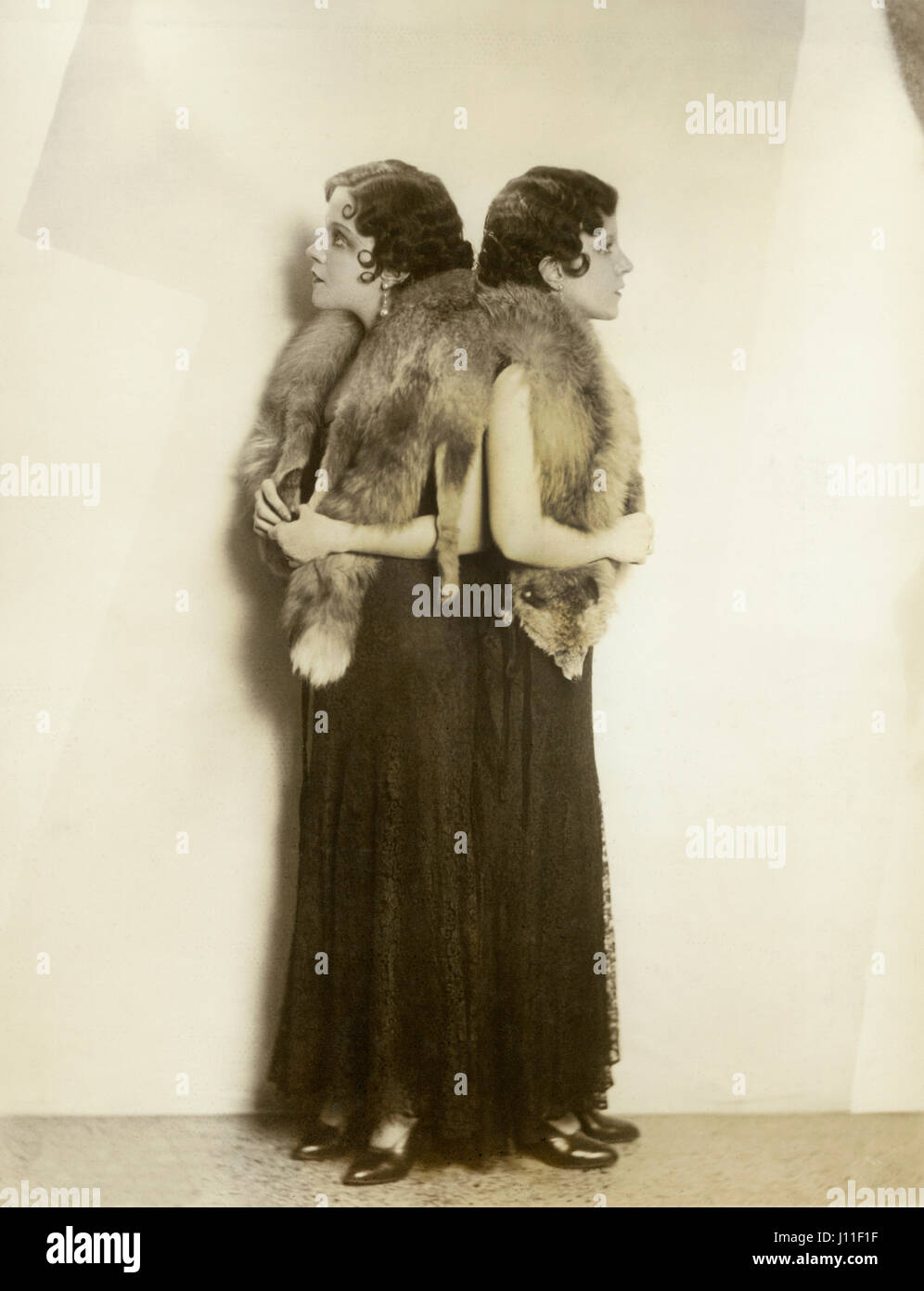 Hilton Twins, Daisy and Violet, Portrait, 1932 Stock Photo