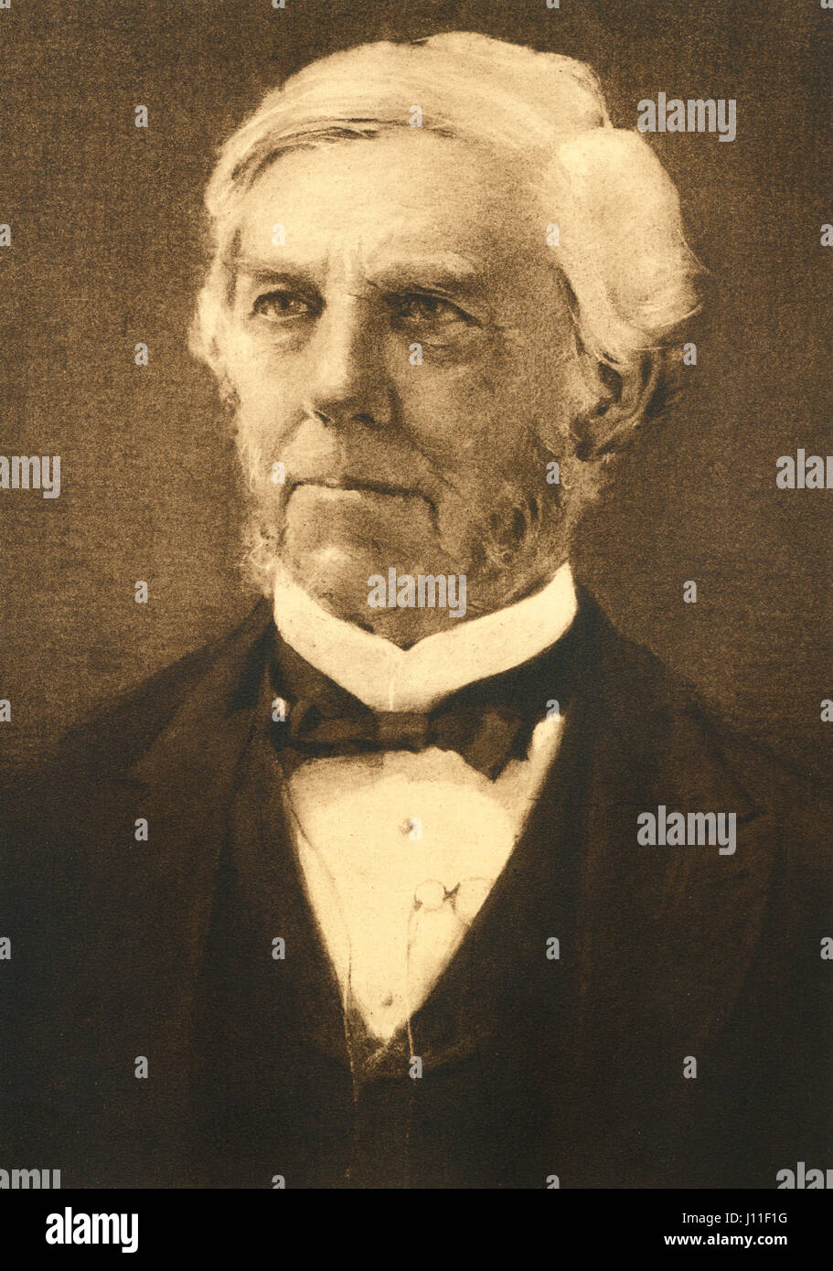 Oliver Wendell Holmes (1809-1894), American Poet and Author, Portrait Stock Photo