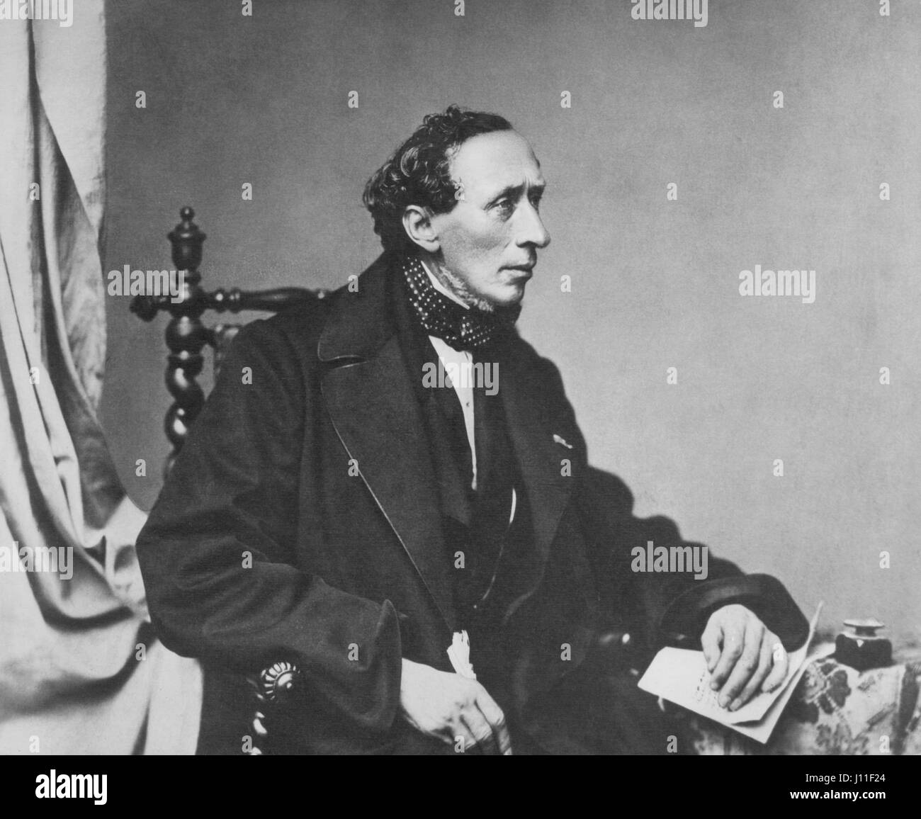 Hans Christian Andersen (1805-75), Danish Writer, Portrait, 1860 Stock Photo