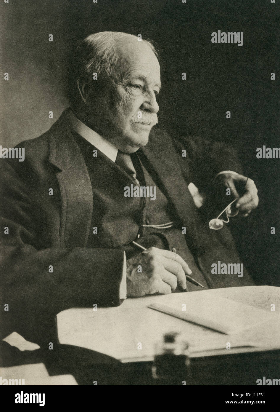 William Dean Howells (1837-1920), American Novelist, Portrait, 1909 Stock Photo