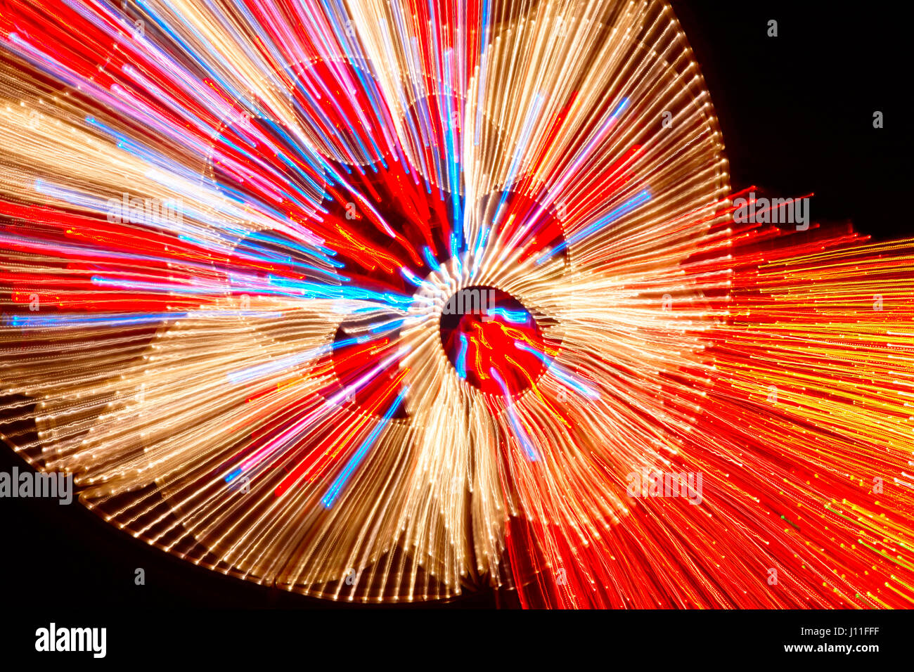 Moving colored lights background. Abstract backdrop in horizontal ...