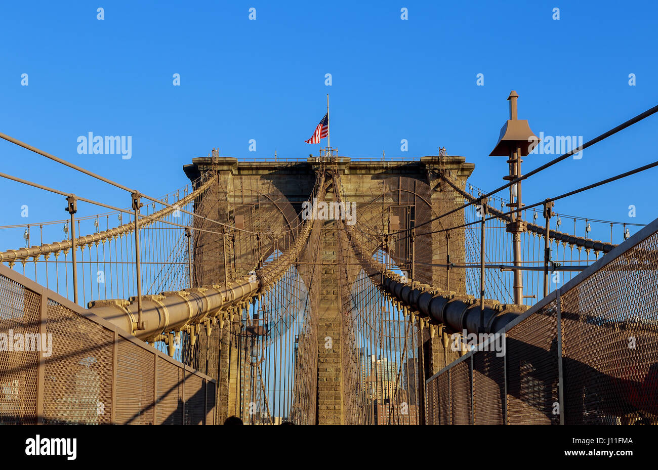 Brooklyn Bridge, nobody, water, bridge brooklyn New York City USA Stock Photo