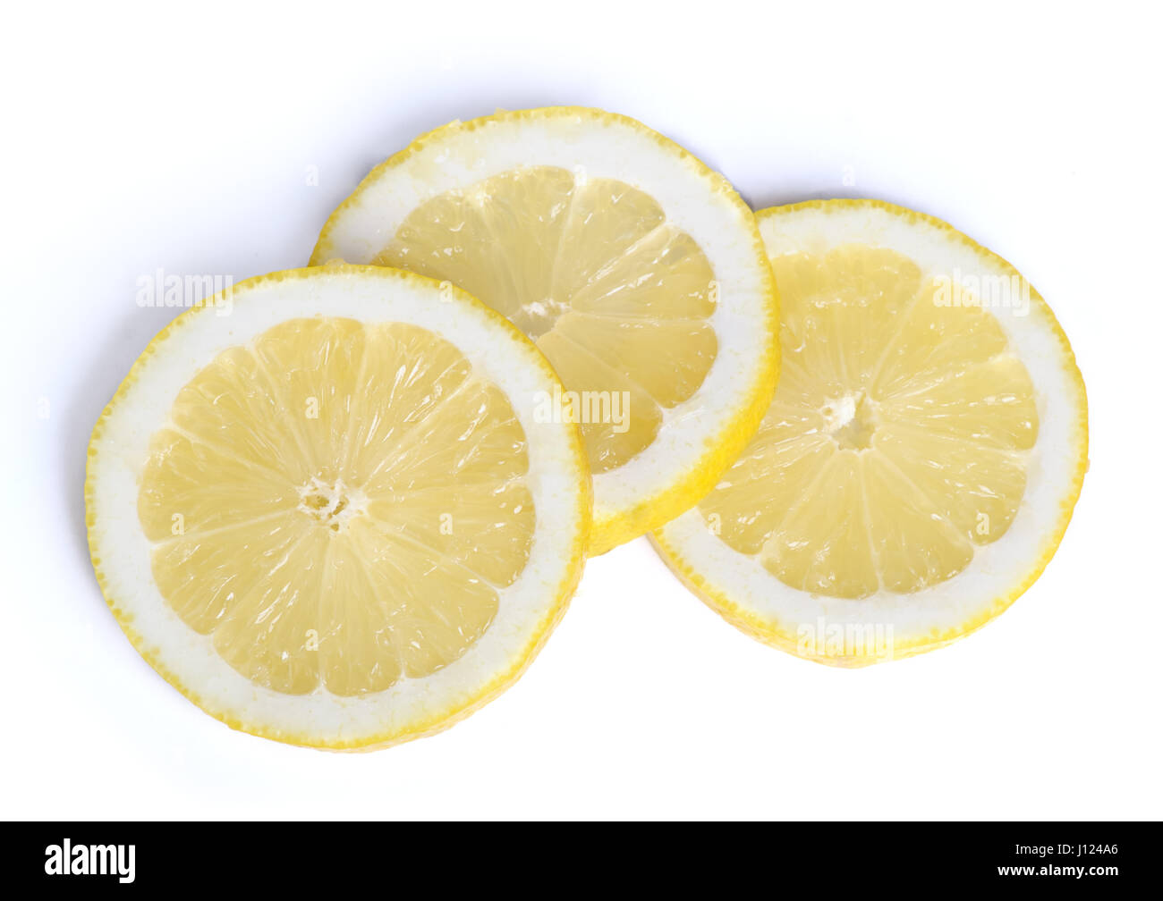 Slice of lemon isolated on white background Stock Photo - Alamy