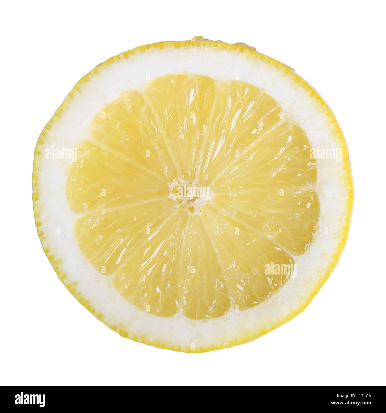 Slice of lemon isolated on white background Stock Photo - Alamy