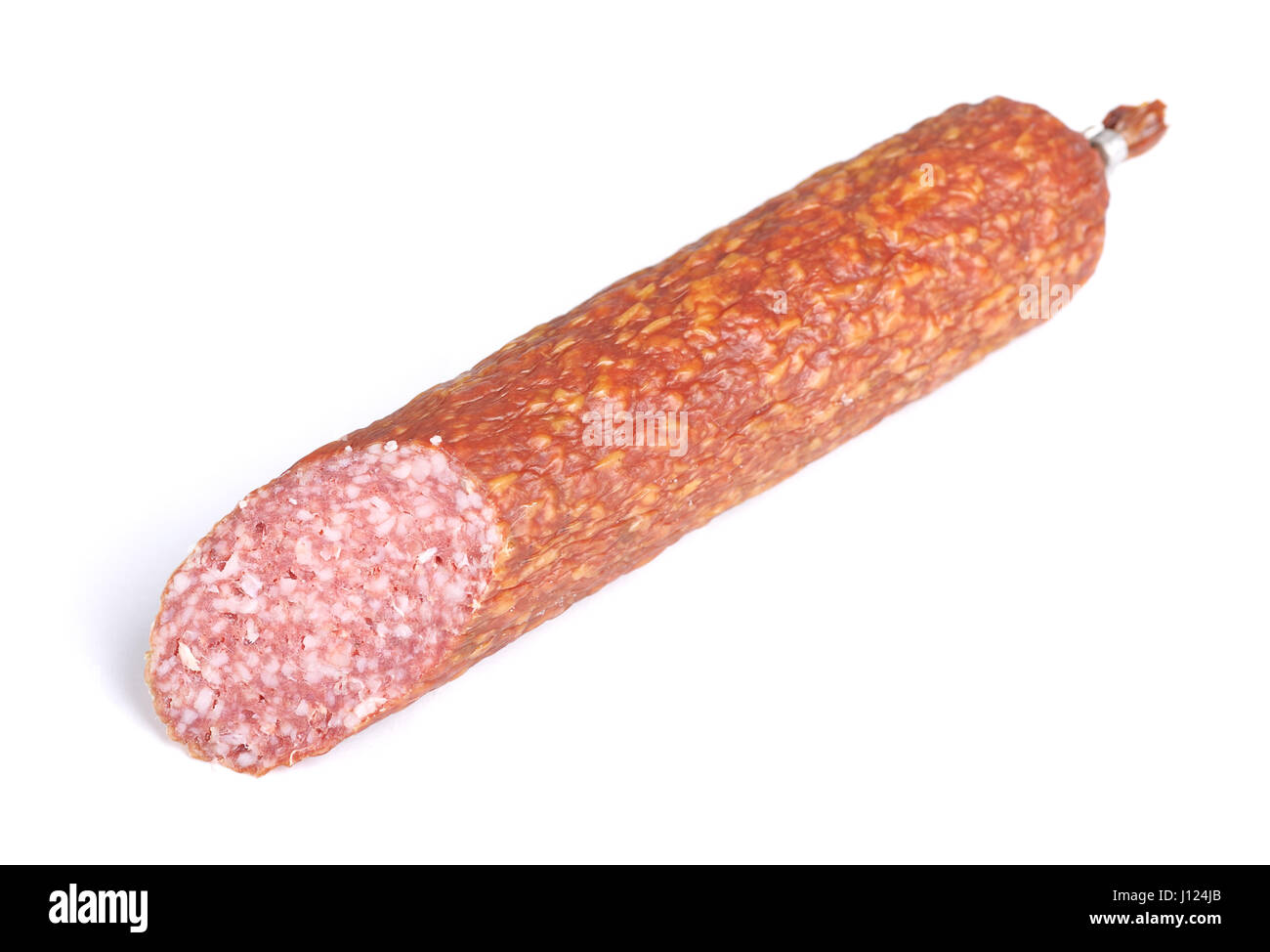 Sausage isolated on white background Stock Photo Alamy