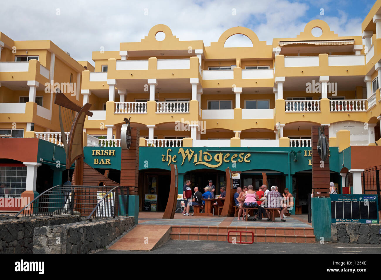 The Wild Geese Irish bar, Golf del Sur, San Miguel de Abona, Tenerife, Canary Islands, Spain.. Stock Photo