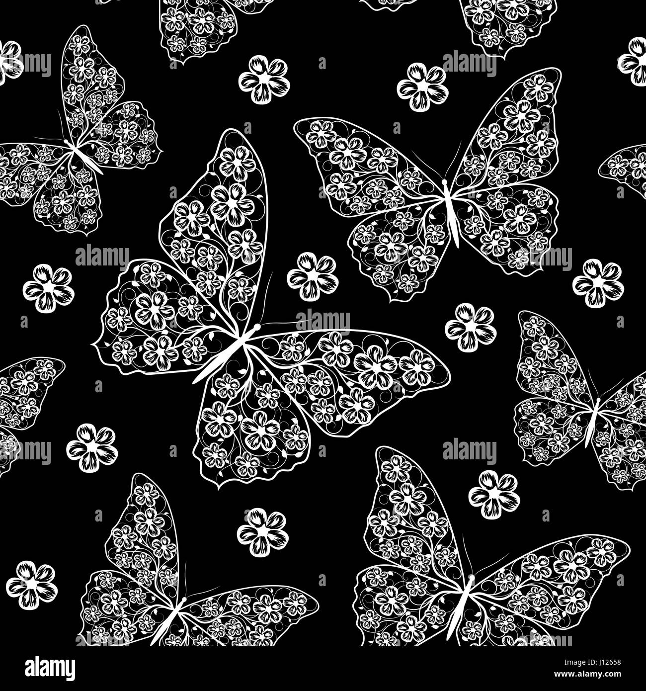 Butterfly wallpaper Black and White Stock Photos & Images - Alamy