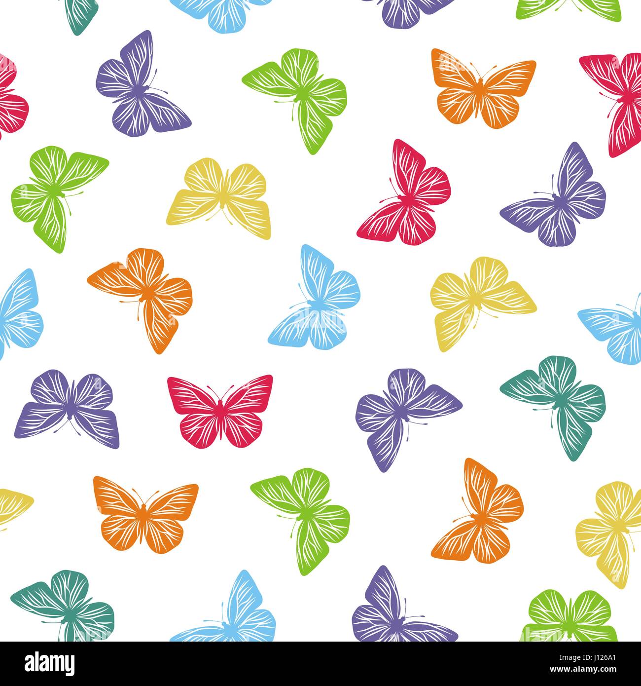 Seamless pattern with butterflies Stock Vector Image & Art - Alamy