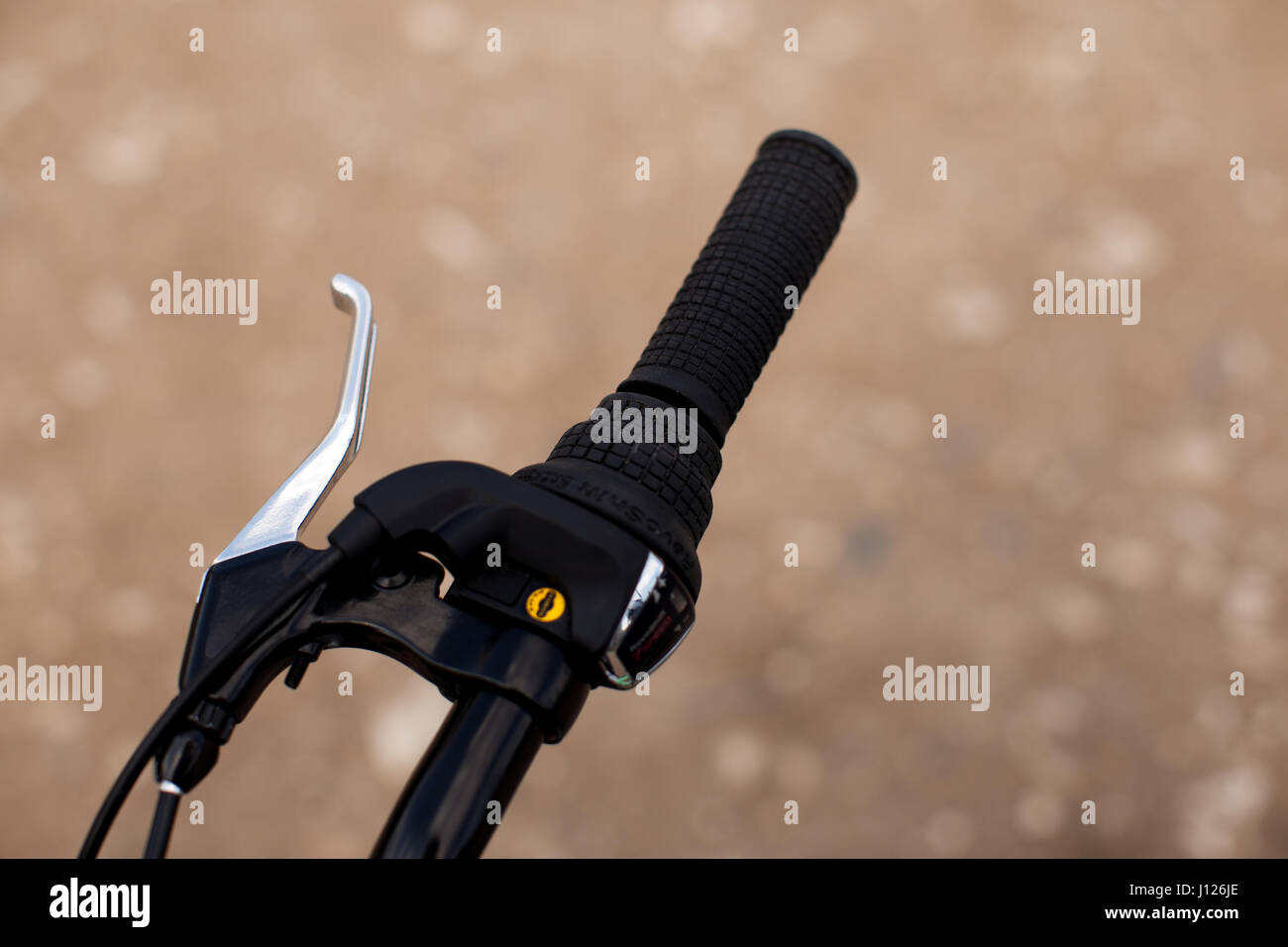 Handlebar bike with handbrake Stock Photo Alamy