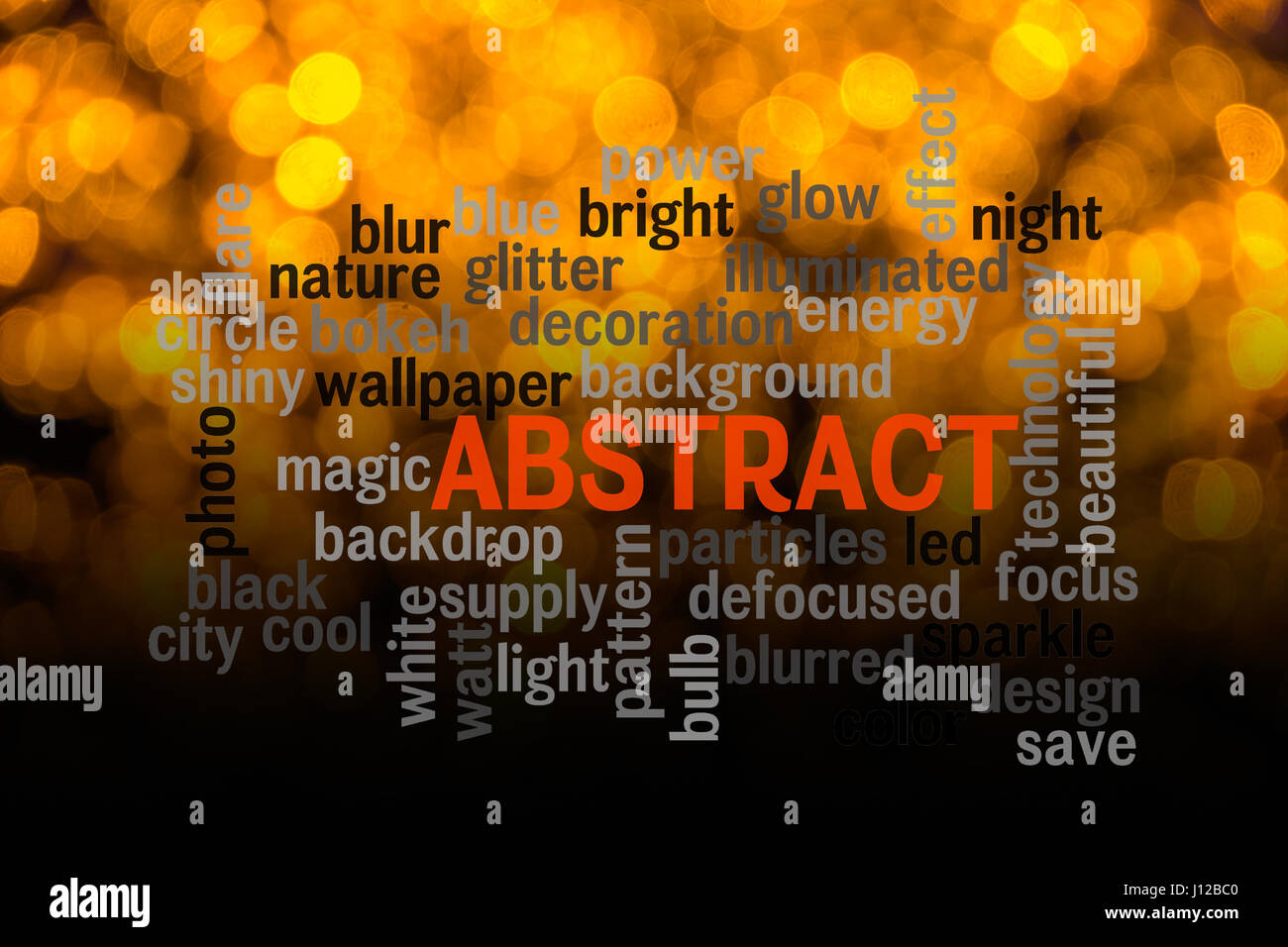 Word ABSTRACT with blurred light background Stock Photo - Alamy