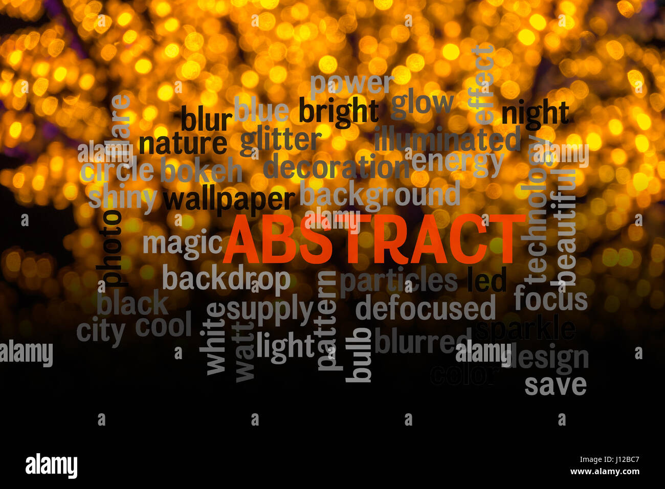 Word ABSTRACT with blurred light background Stock Photo Alamy