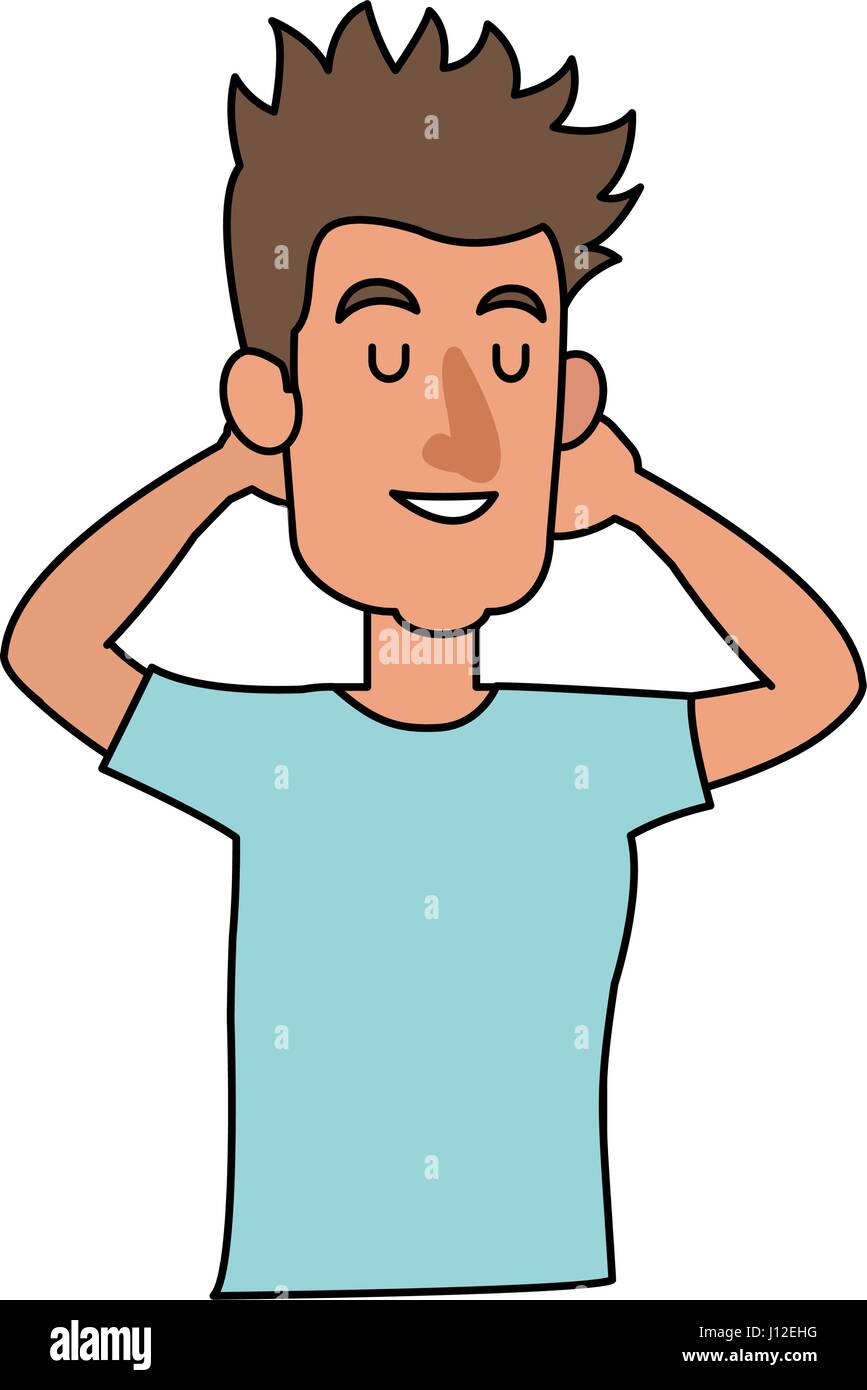 happy man with closed eyes icon image Stock Vector Image & Art - Alamy