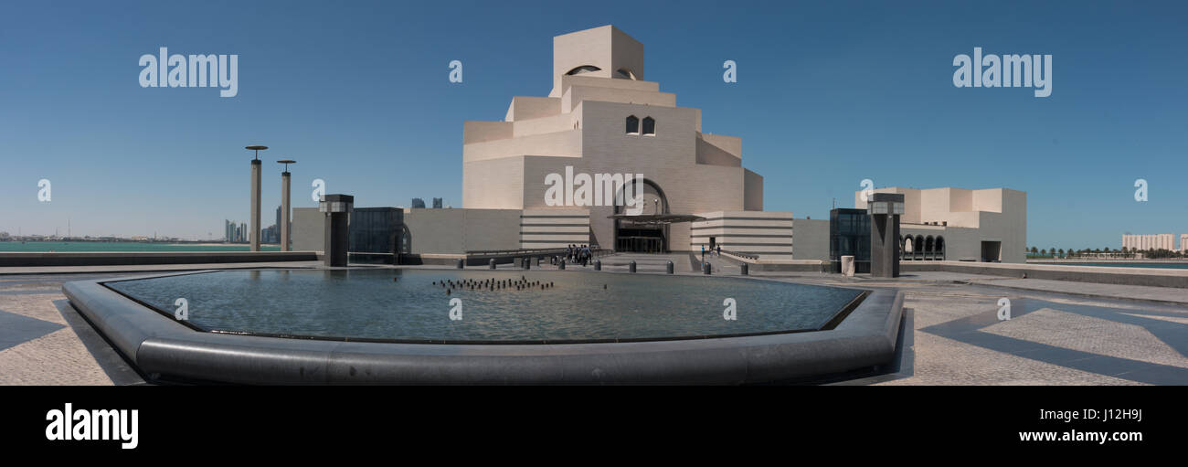 Museum of Islamic Art, Doha, Qatar -  Panorama Stock Photo