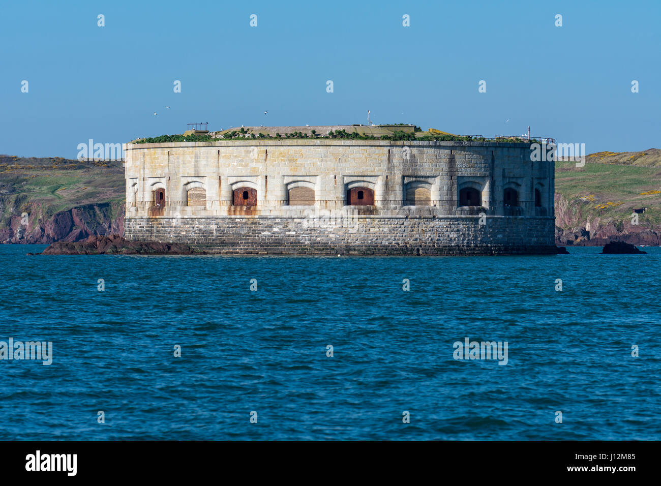 Stack Rock Fort in Milford Haven, Pembrokeshire Stock Photo Alamy