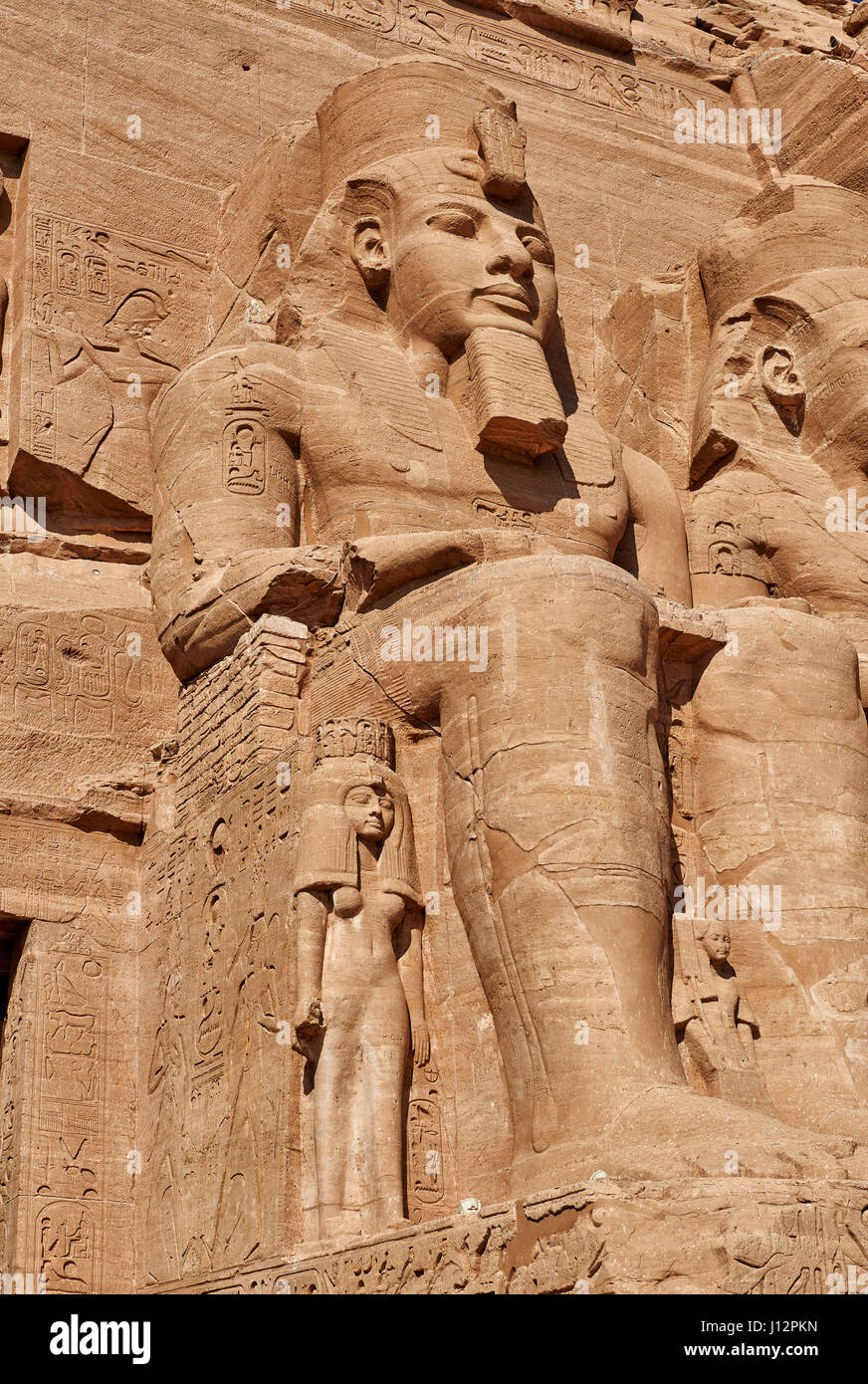 Großer Tempel Ramses’ II. , Abu Simbel, Aegypten, Afrika |Great Temple of Ramesses II, Abu Simbel temples, Egypt, Africa| Stock Photo