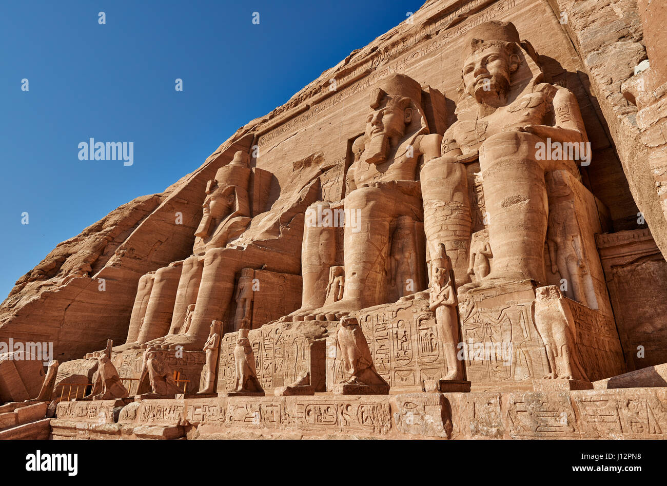 Great Temple of Ramesses II, Abu Simbel temples, Egypt, Africa Stock Photo