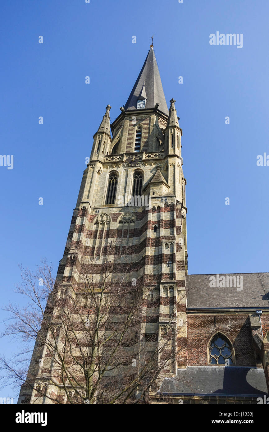 The Gothic St. Petruskerk, St Peter's church of Sittard in the province of Limburg, Netherlands. Stock Photo