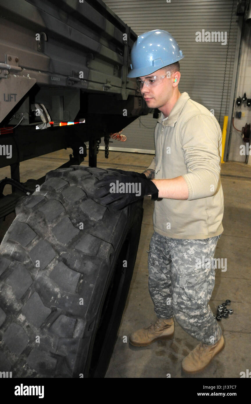 Spc. Joseph Fonti, a wheeled vehicle mechanic from Staten Island, New