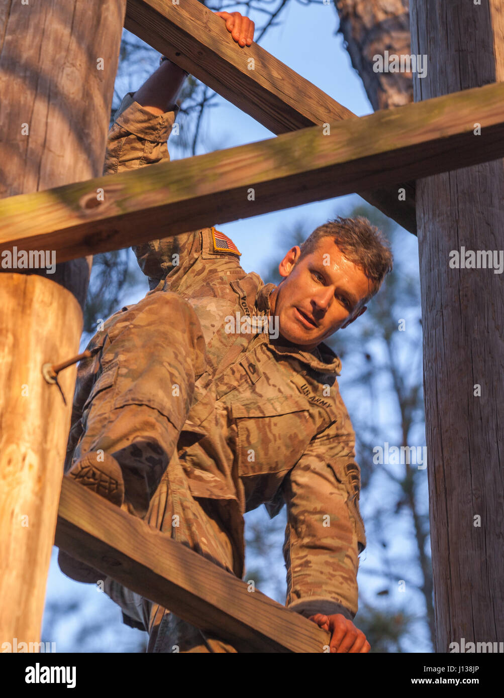 U.S. Army Ranger Sgt. 1st Class Jesse Vork , assigned to the National ...