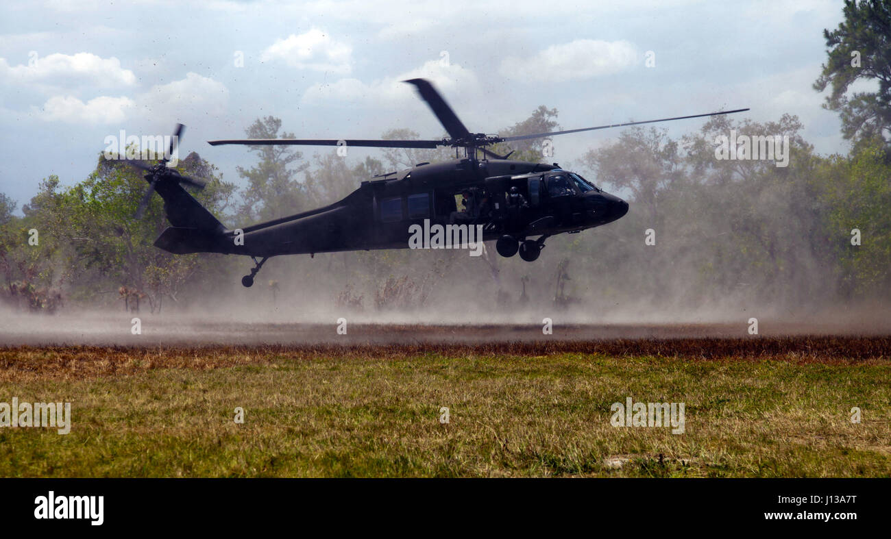 U.S. Soldiers with A Company, 1/150th Assault Helicopter Battalion
