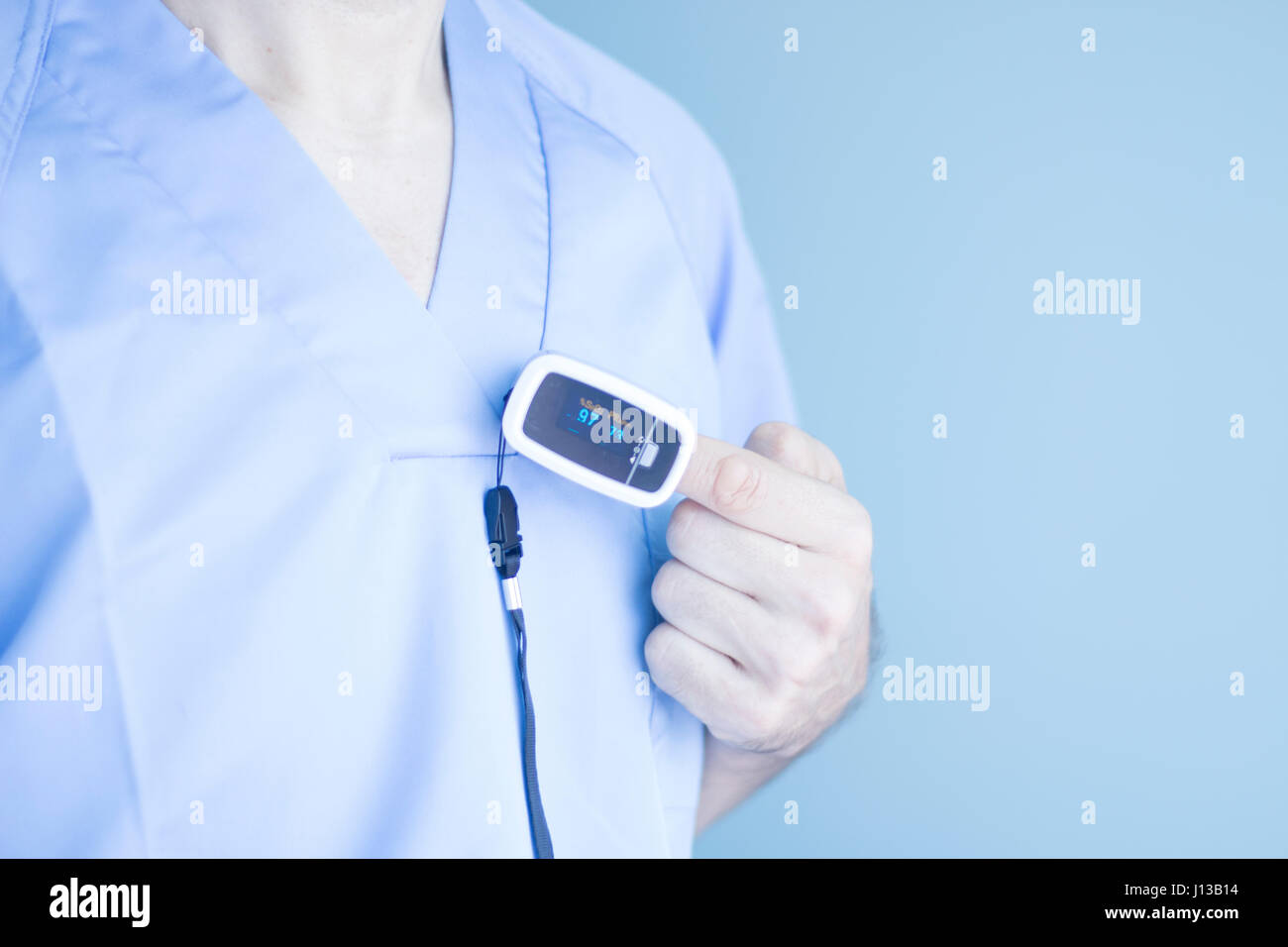 Blood pressure finger resting pulse monitor used to take heart rate and