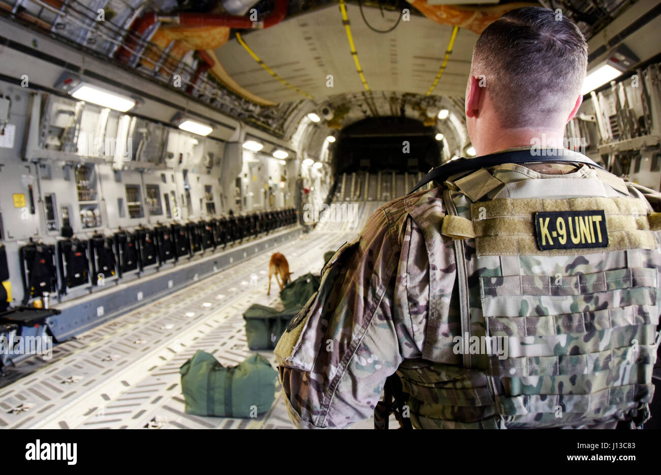 U.S. Air Force Staff Sgt. Timothy Glover, a military working dog
