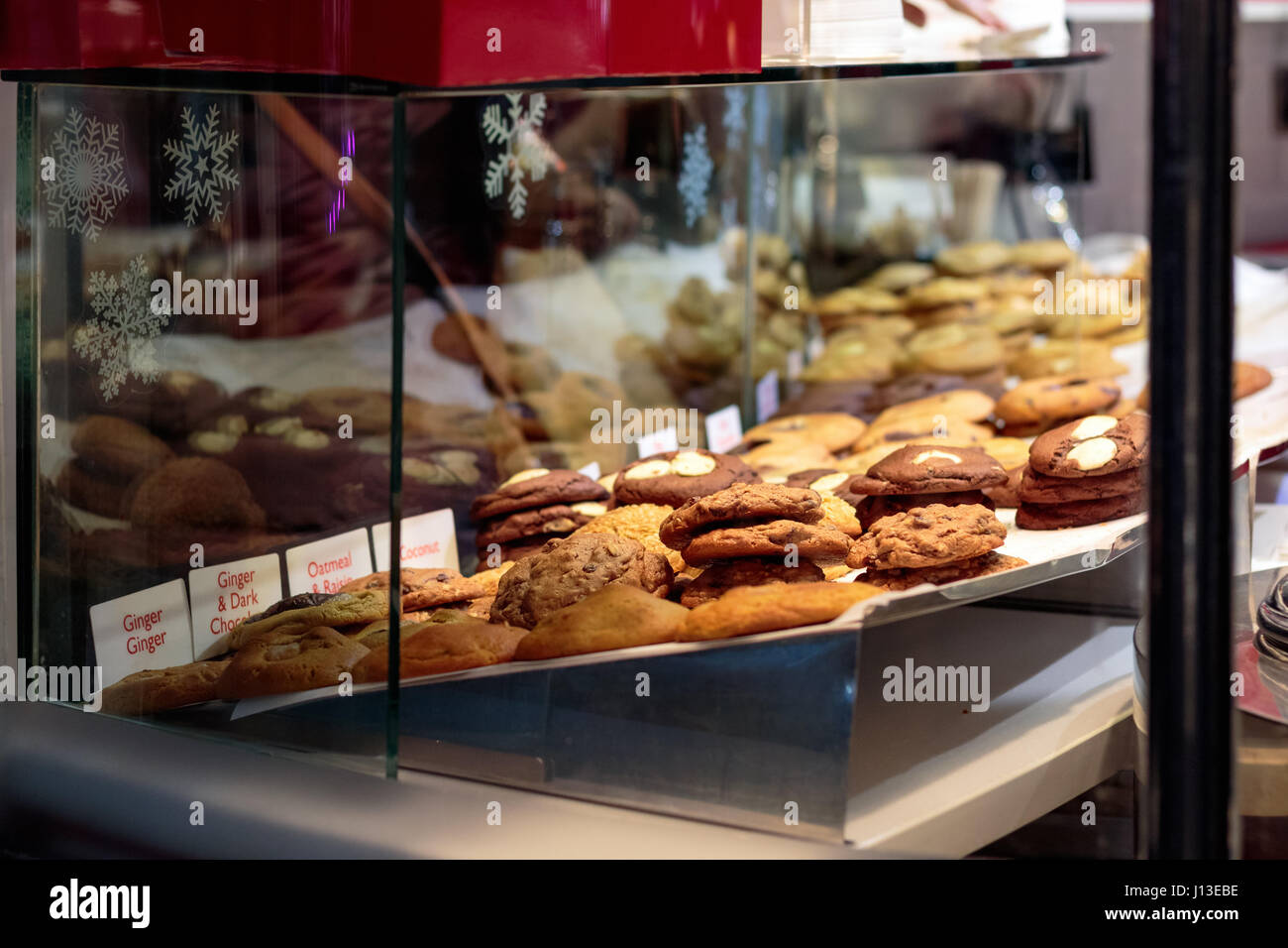 Biscuits on display at Covent Garden in London Stock Photo