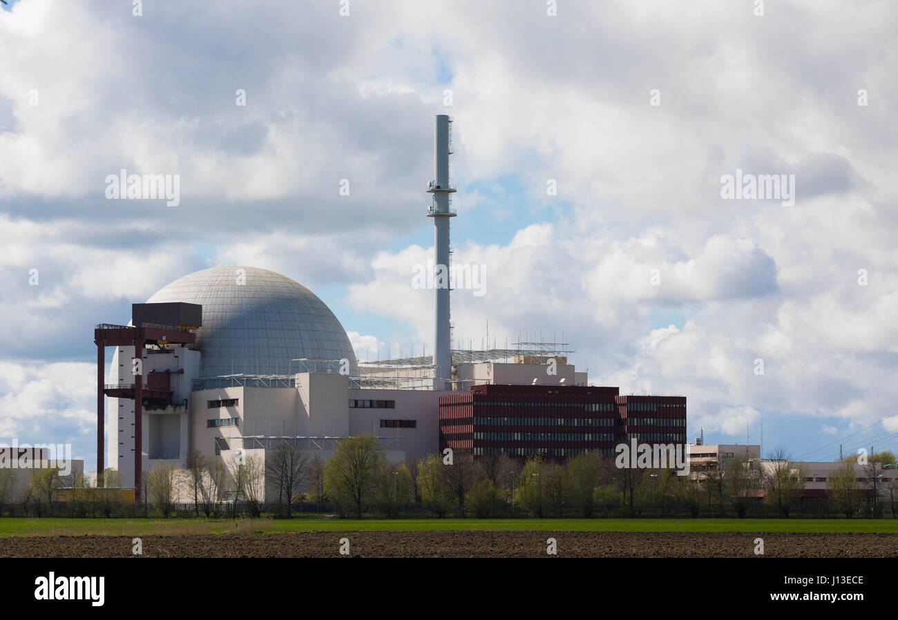 Brokdorf, GERMANY - April 16, 2017:Brokdorf nuclear power plant Stock Photo