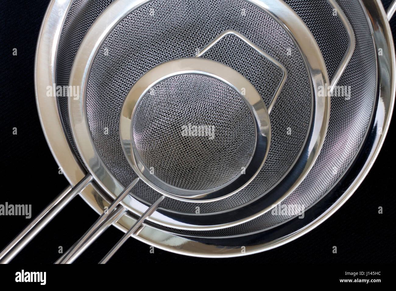 Stainless steel kitchen sieve Stock Photo Alamy