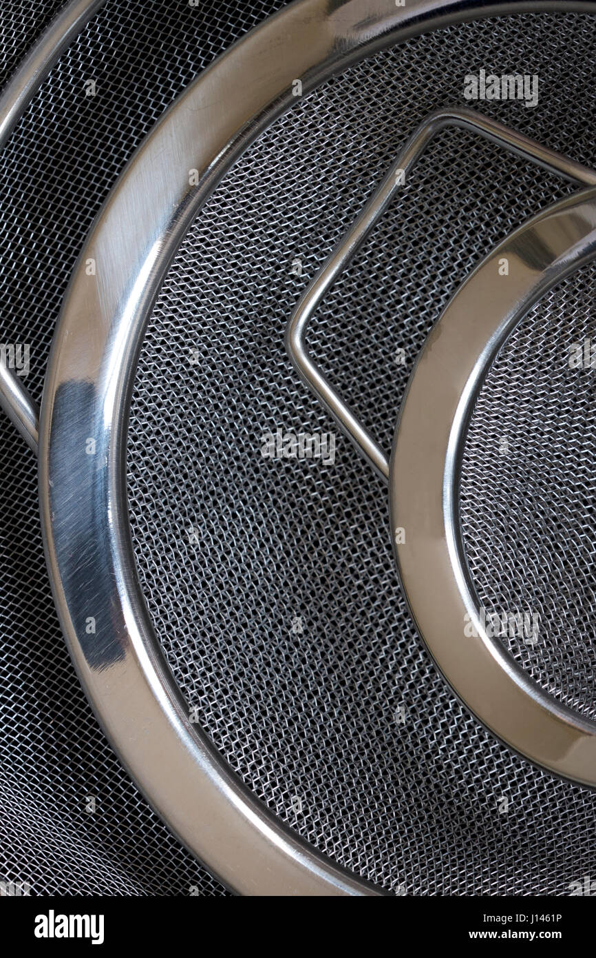 Stainless steel kitchen sieve Stock Photo Alamy