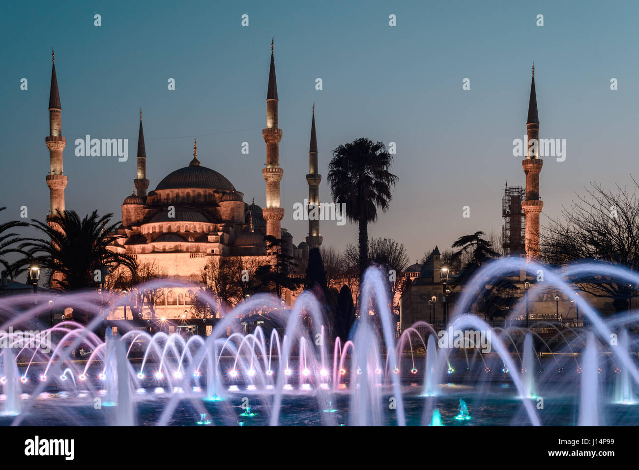 fountain on sultanahmet area in evening time Stock Photo - Alamy