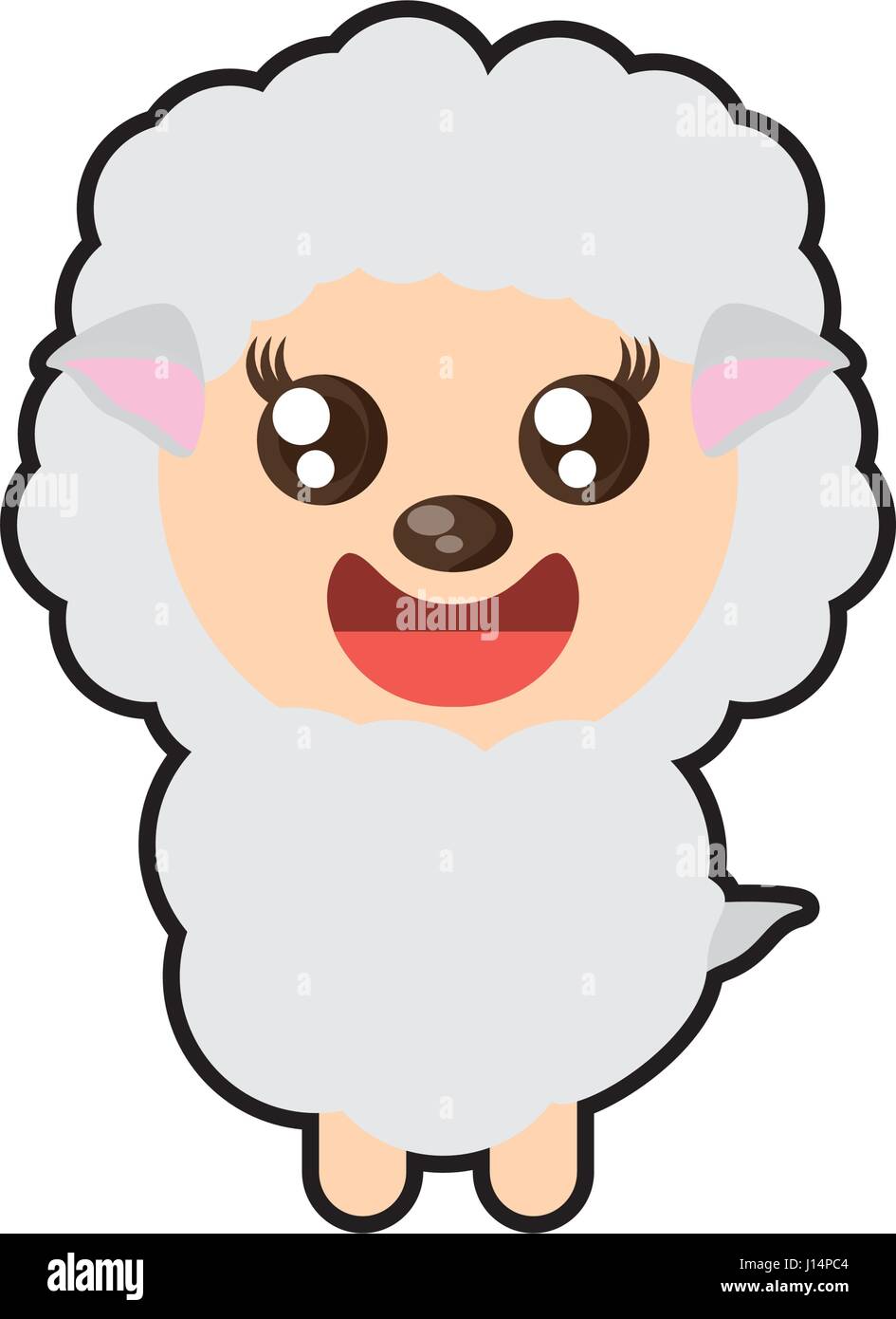 kawaii sheep animal toy vector illustration eps 10 Stock Vector Image ...