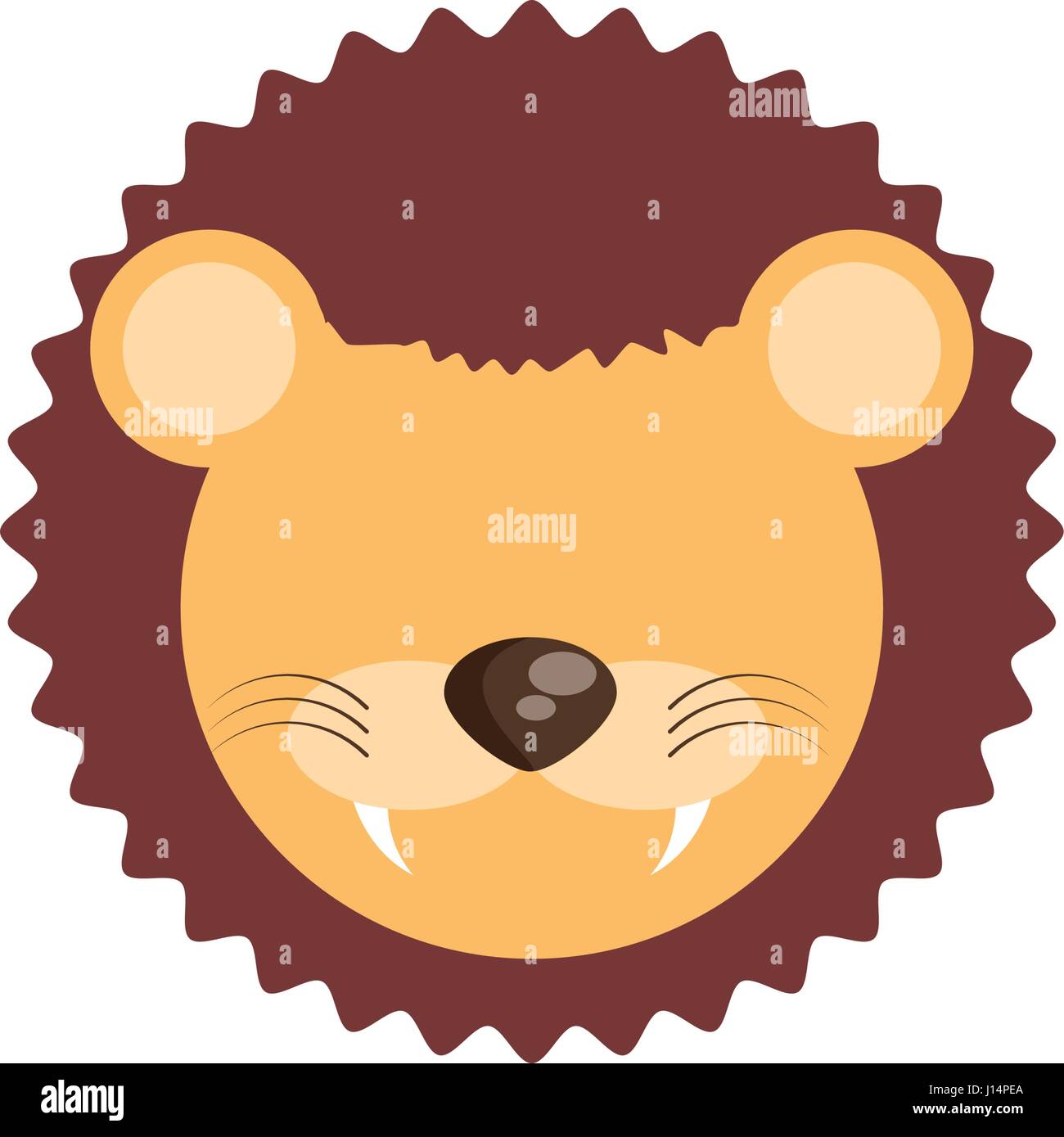 head cute lion animal image Stock Vector Image & Art - Alamy