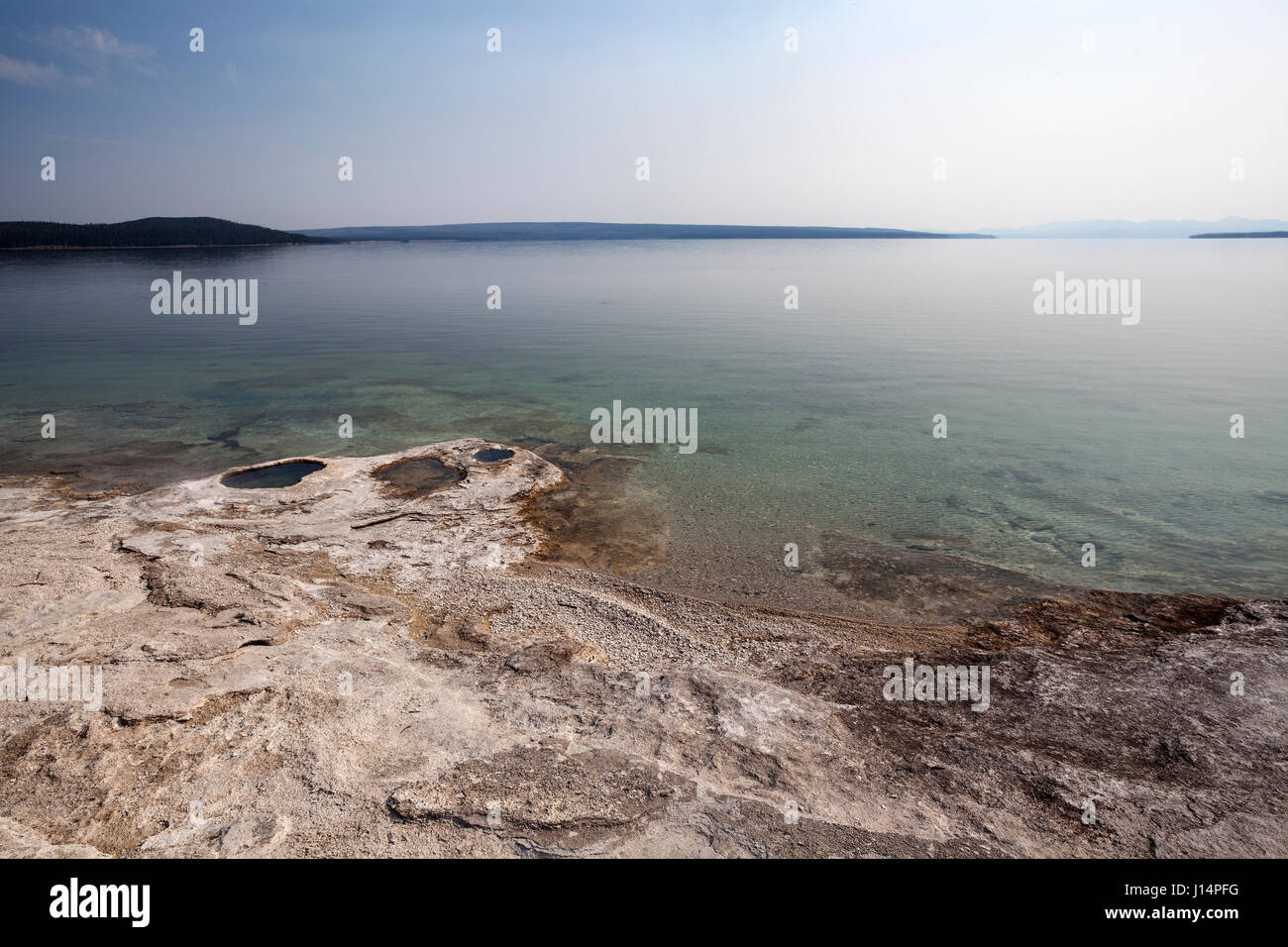 Yellowstone Lake at the West Thumb Geyser Basin, Yellowstone National Park, Wyoming, USA Stock Photo