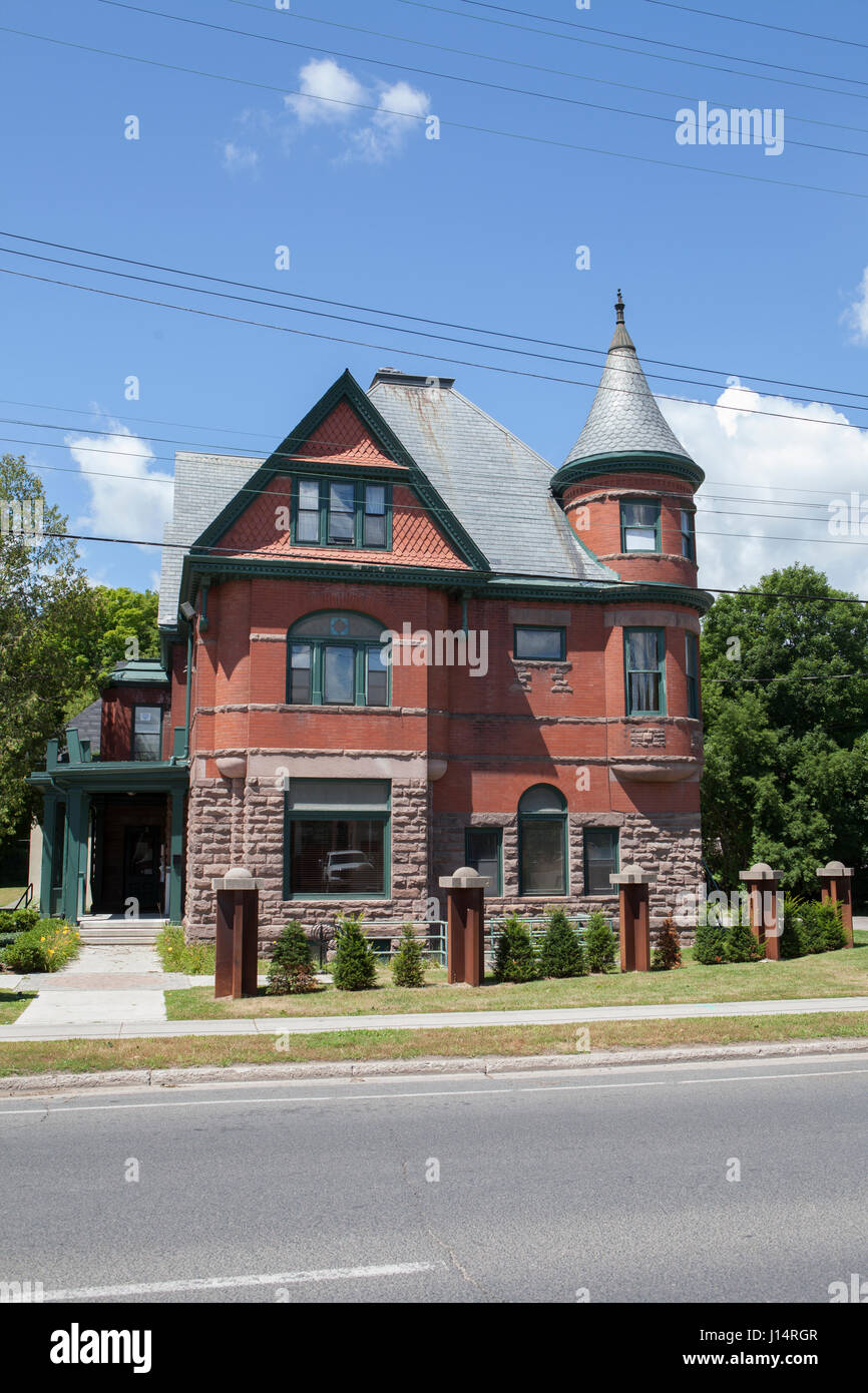 One of the older large houses in the East part of Peterborough, Ontario, Canada Stock Photo