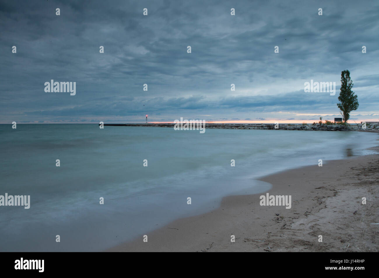 Main beach in the township of Kincardine, Ontario, Canada on Lake Huron